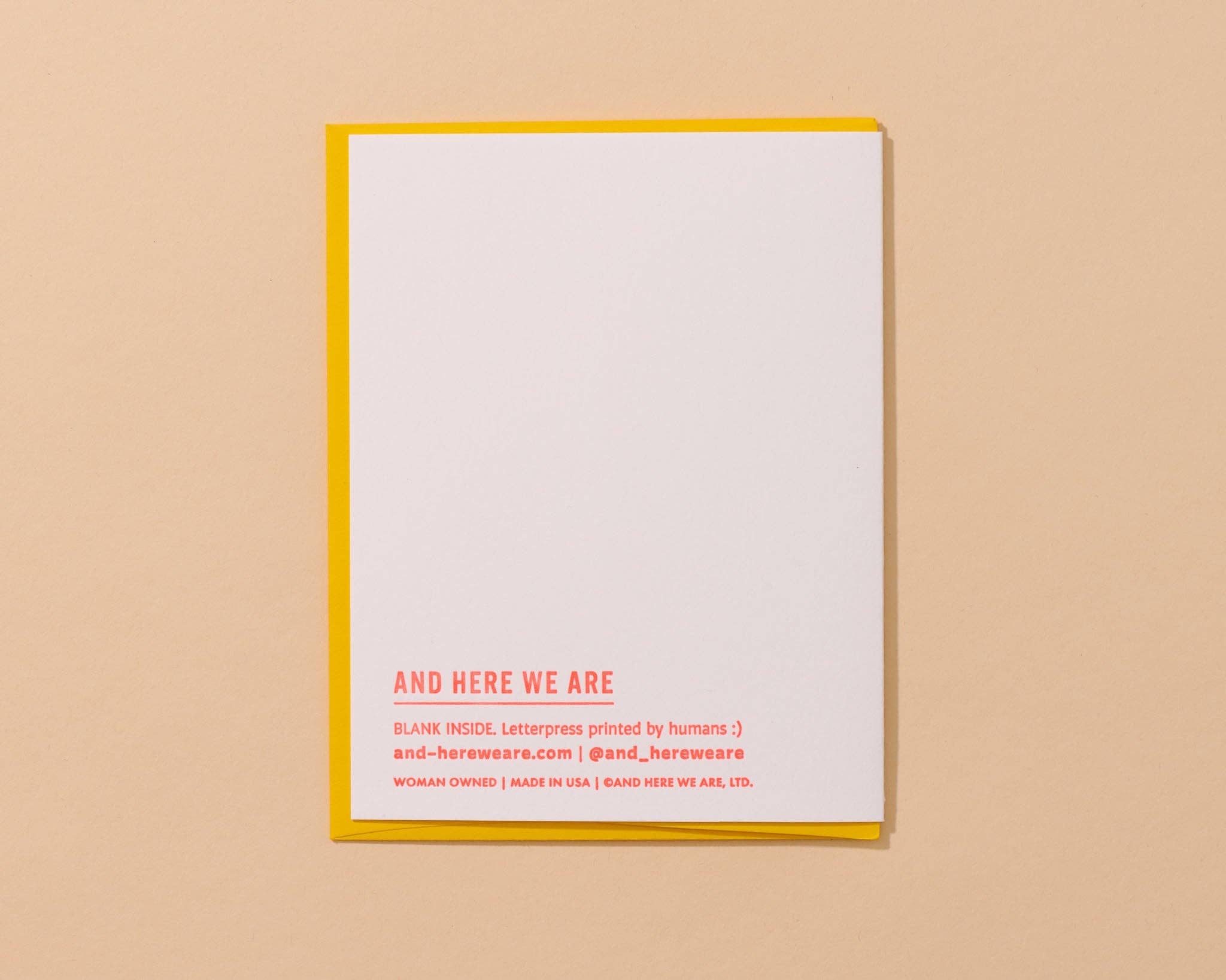 And Here We Are Greeting Card - Hottie Bday