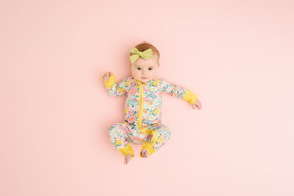 Little One Shop Bamboo Convertible Romper - Garden Glow