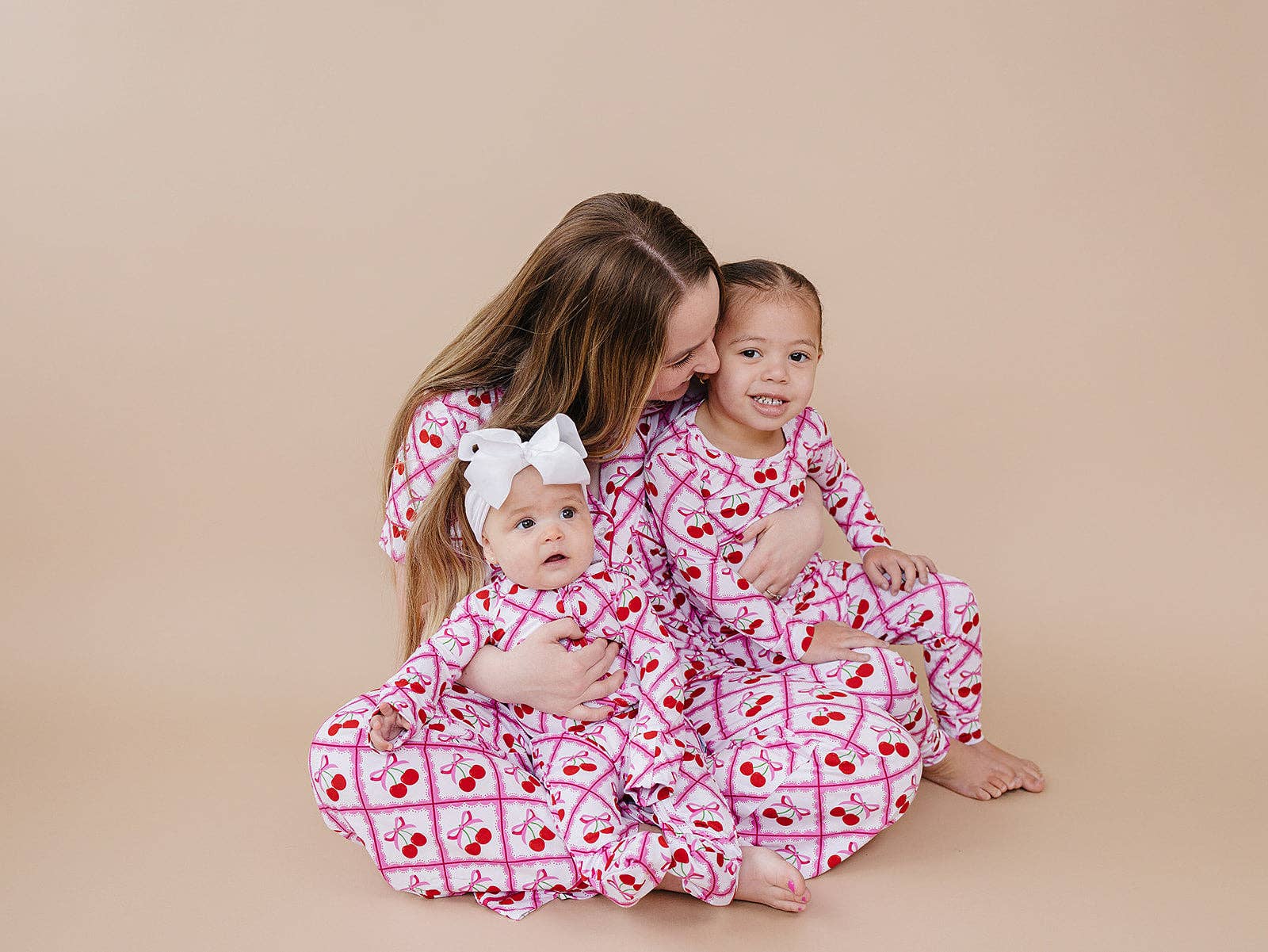Lucky Panda Kids Bamboo PJs - Cherry Bow