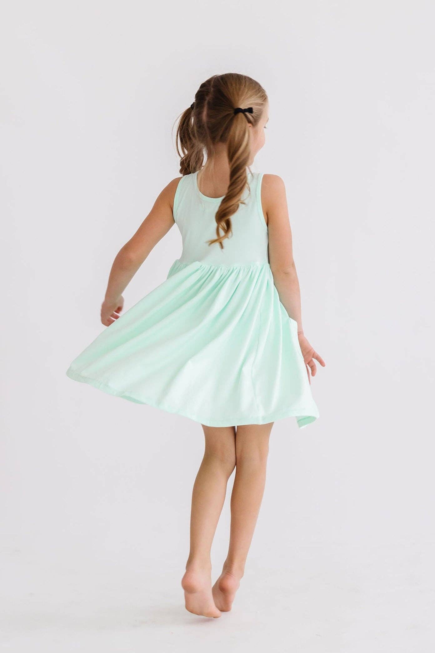 Mila & Rose Tank Pocket Twirl Dress - Pastel Green