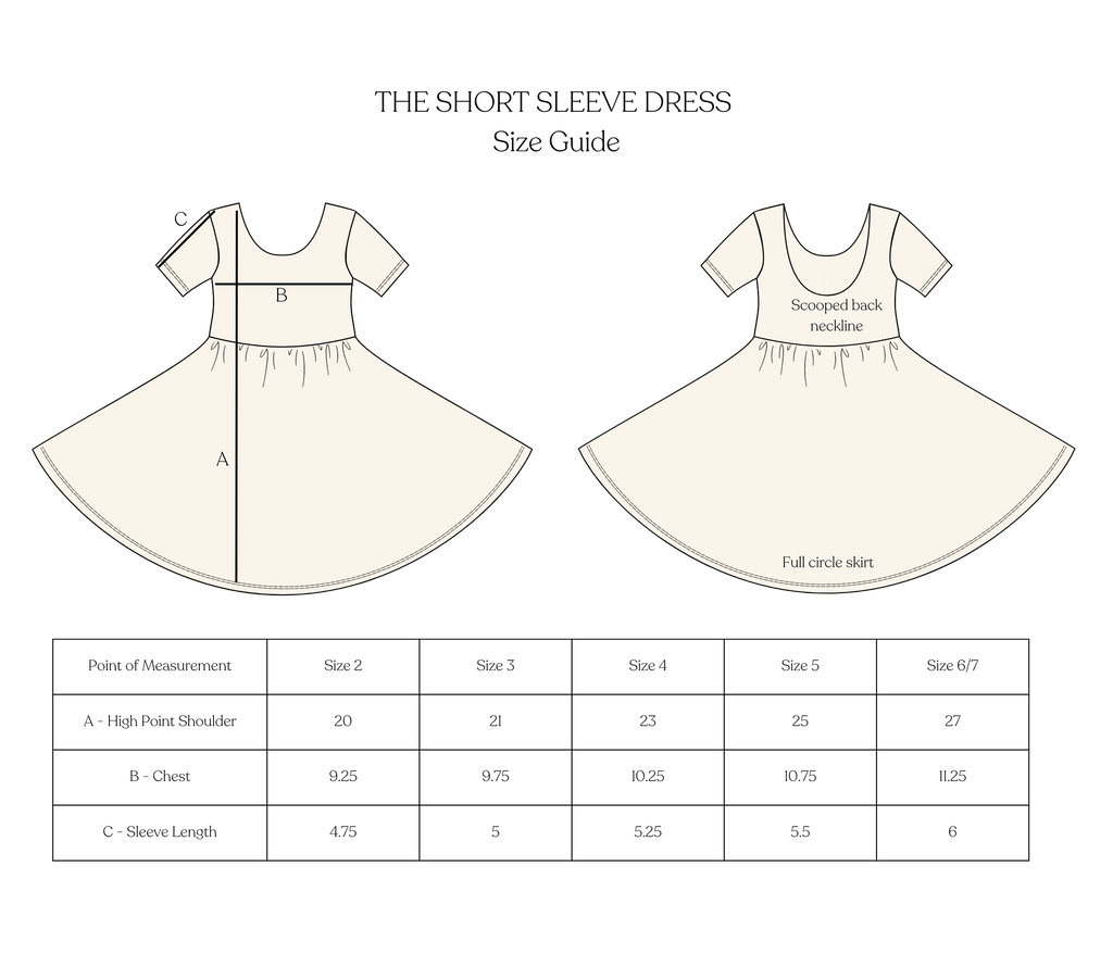 Good Apples Kids Short Sleeve Twirl Dress - Macaroni