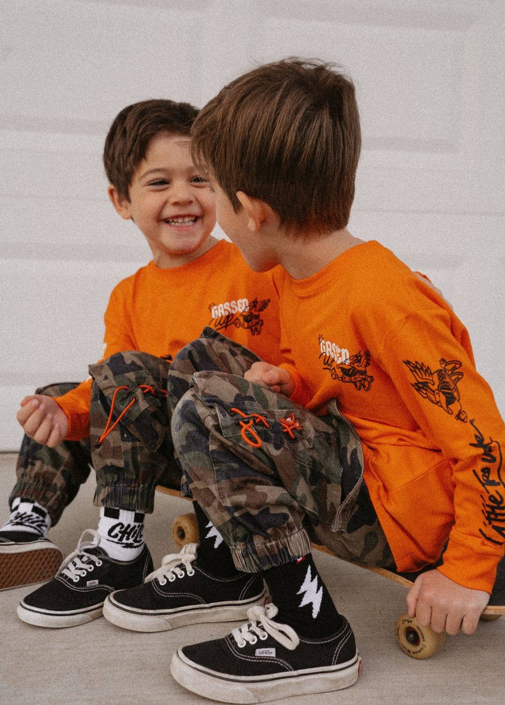 Little Trouble Crew Socks - Black Bolt