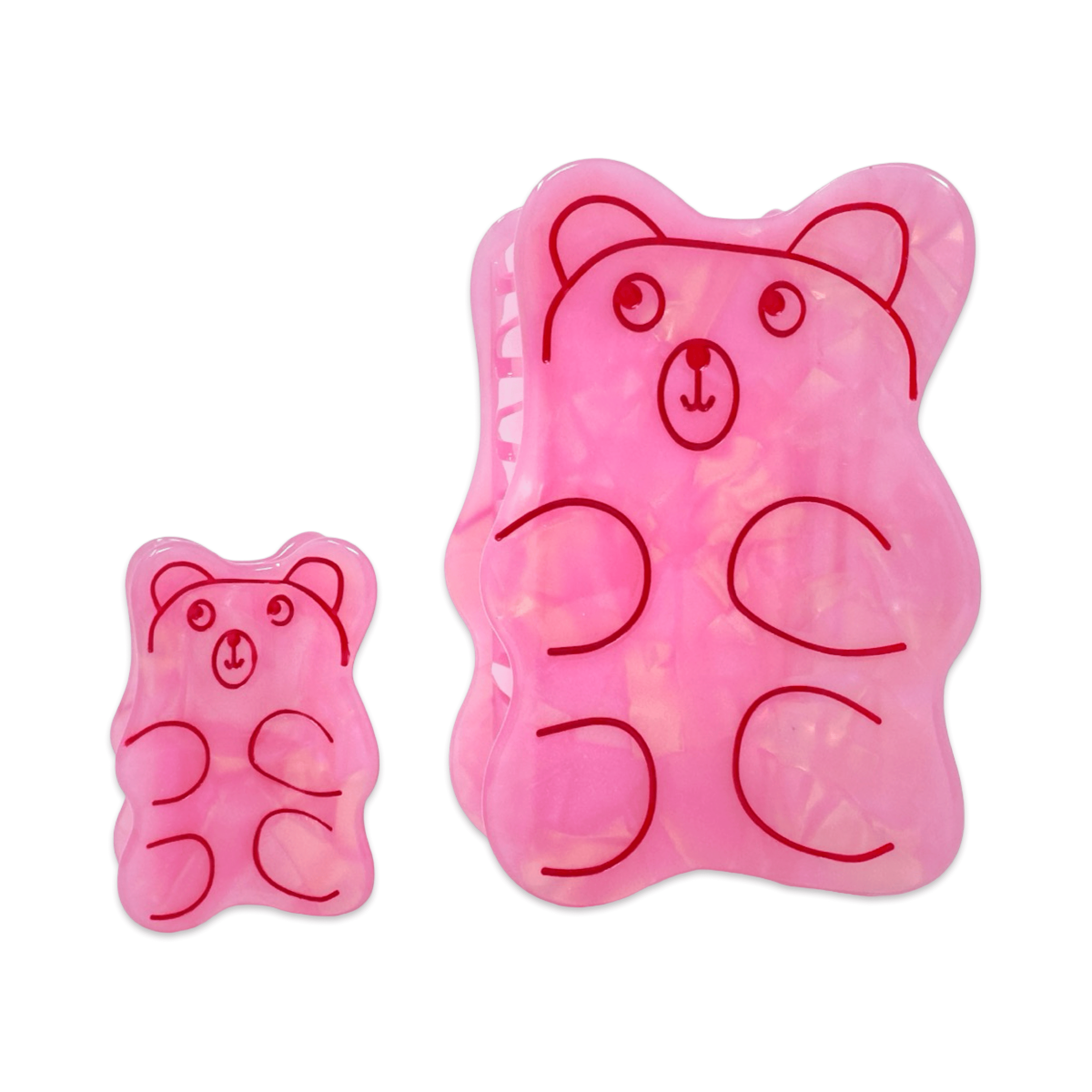 Jenny Lemons Hair Claw Clip - Pink Gummy Bear (Large)