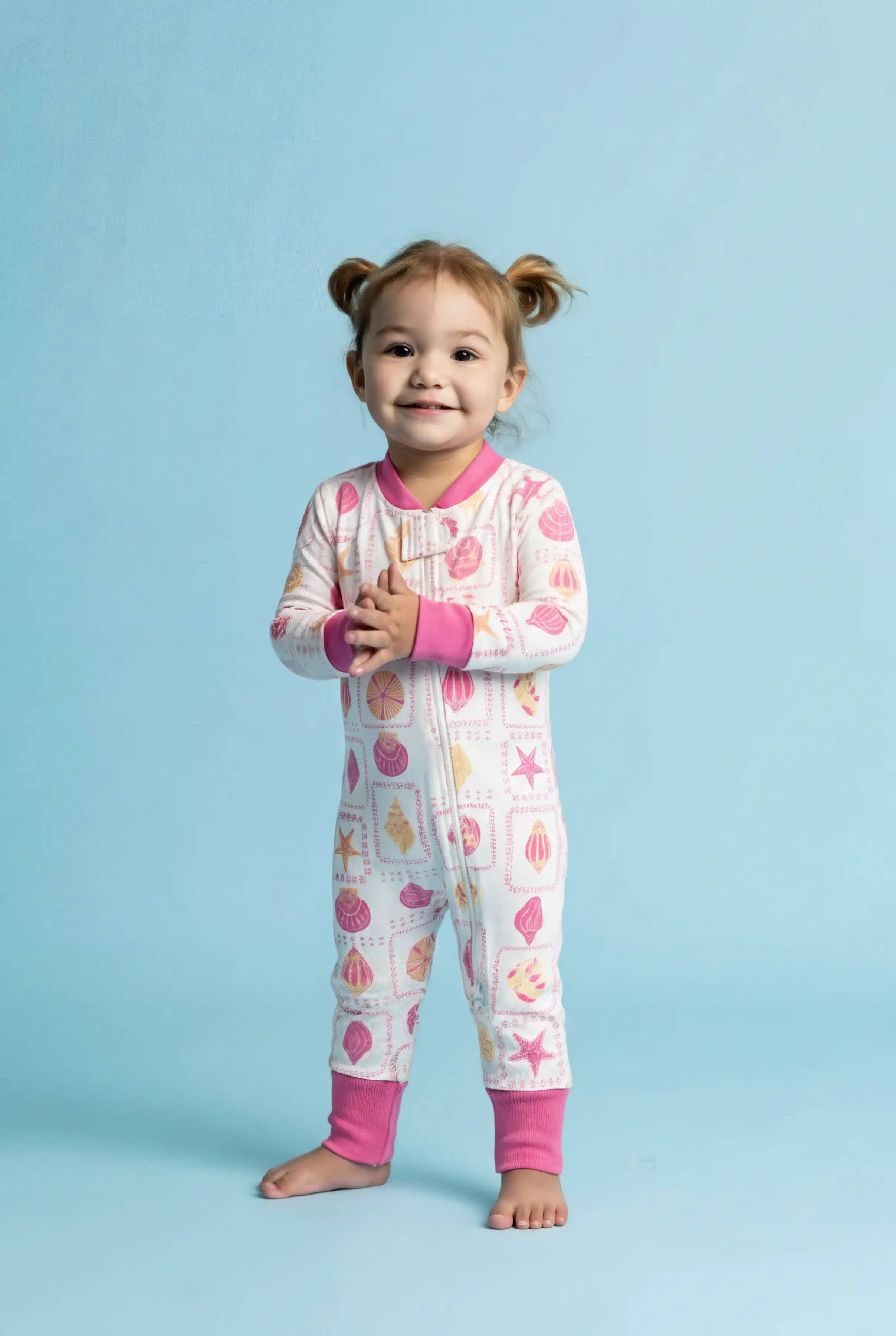 Monica + Andy Zip Romper - Summer Shells