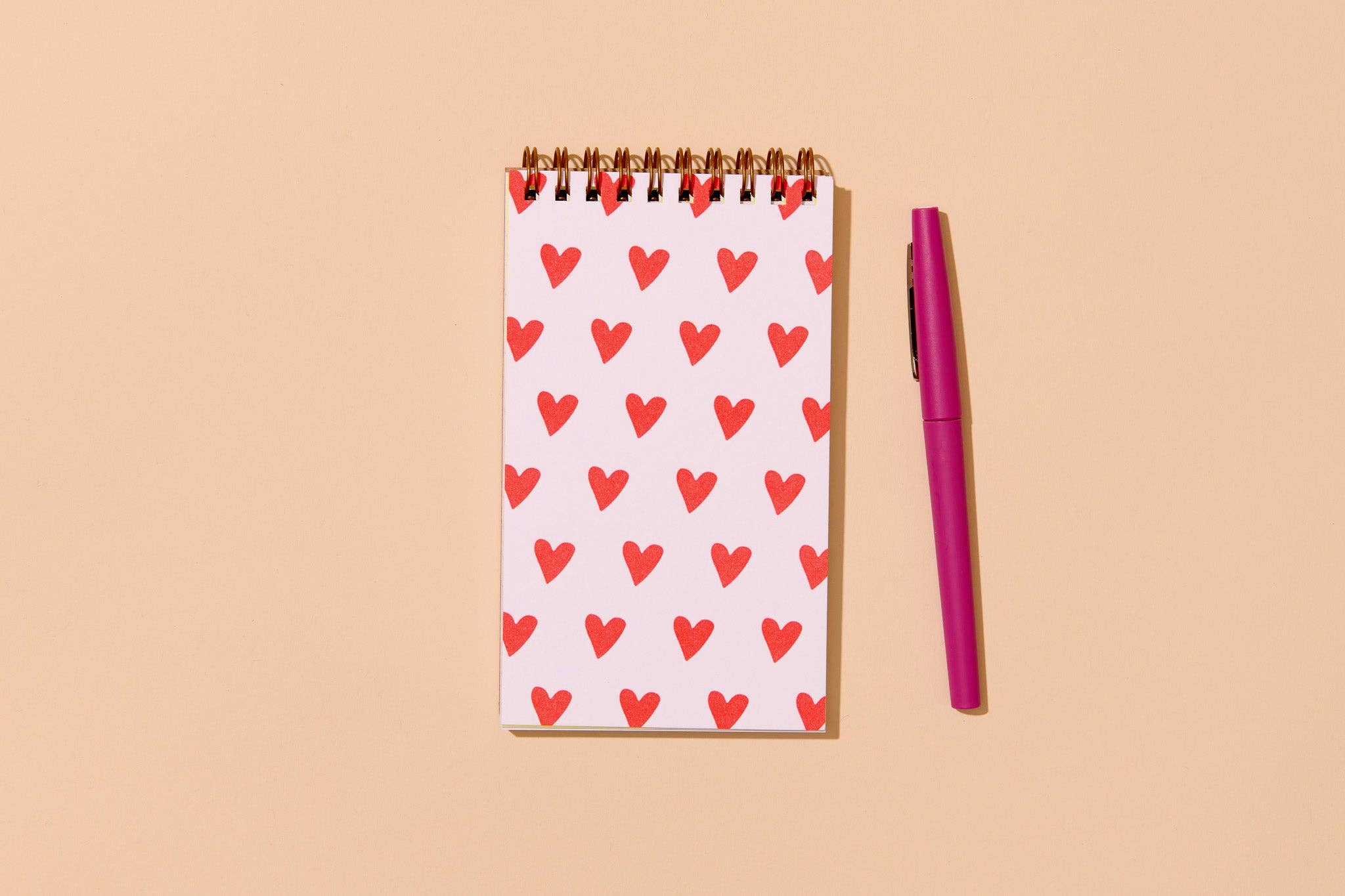 And Here We Are Spiral Notebook - Red Hearts