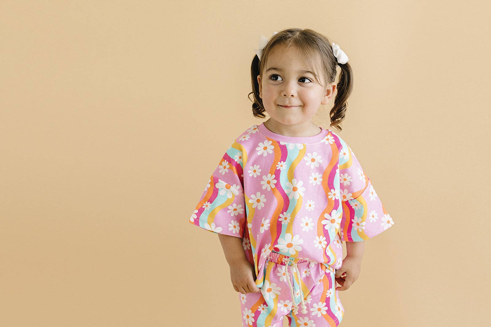 Lucky Panda Kids Shorts Set - Groovy Daisy