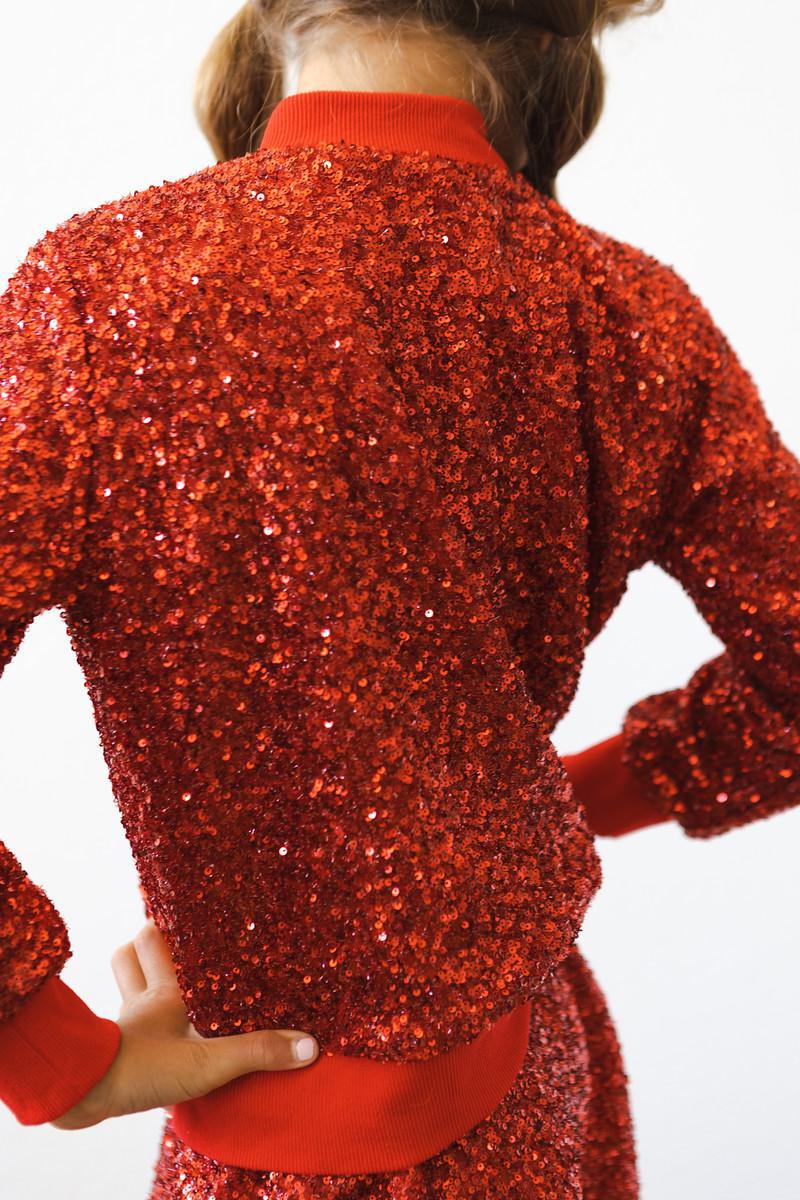 Mila & Rose Sequin Jacket - Red