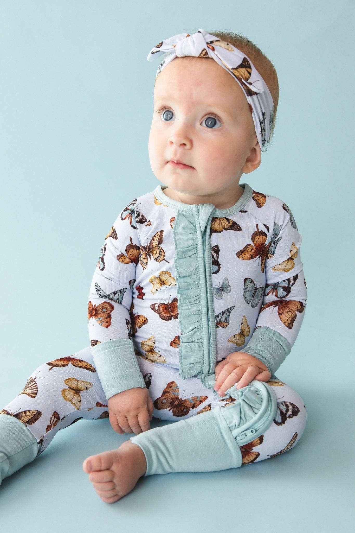 Jammie Session Bamboo Romper - Butterfly Kisses