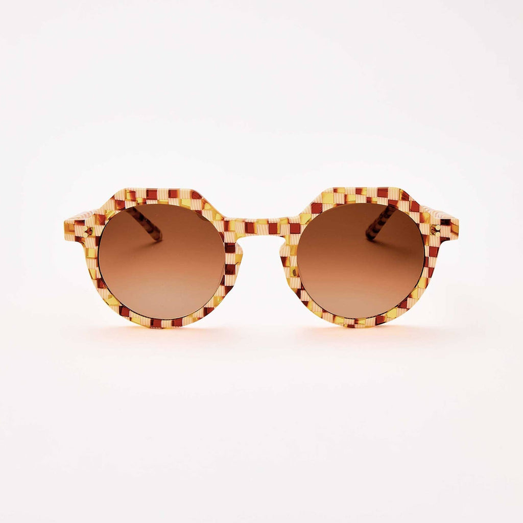 SARDINE - Georgie - Toasted Moxie Checkered Sunglasses