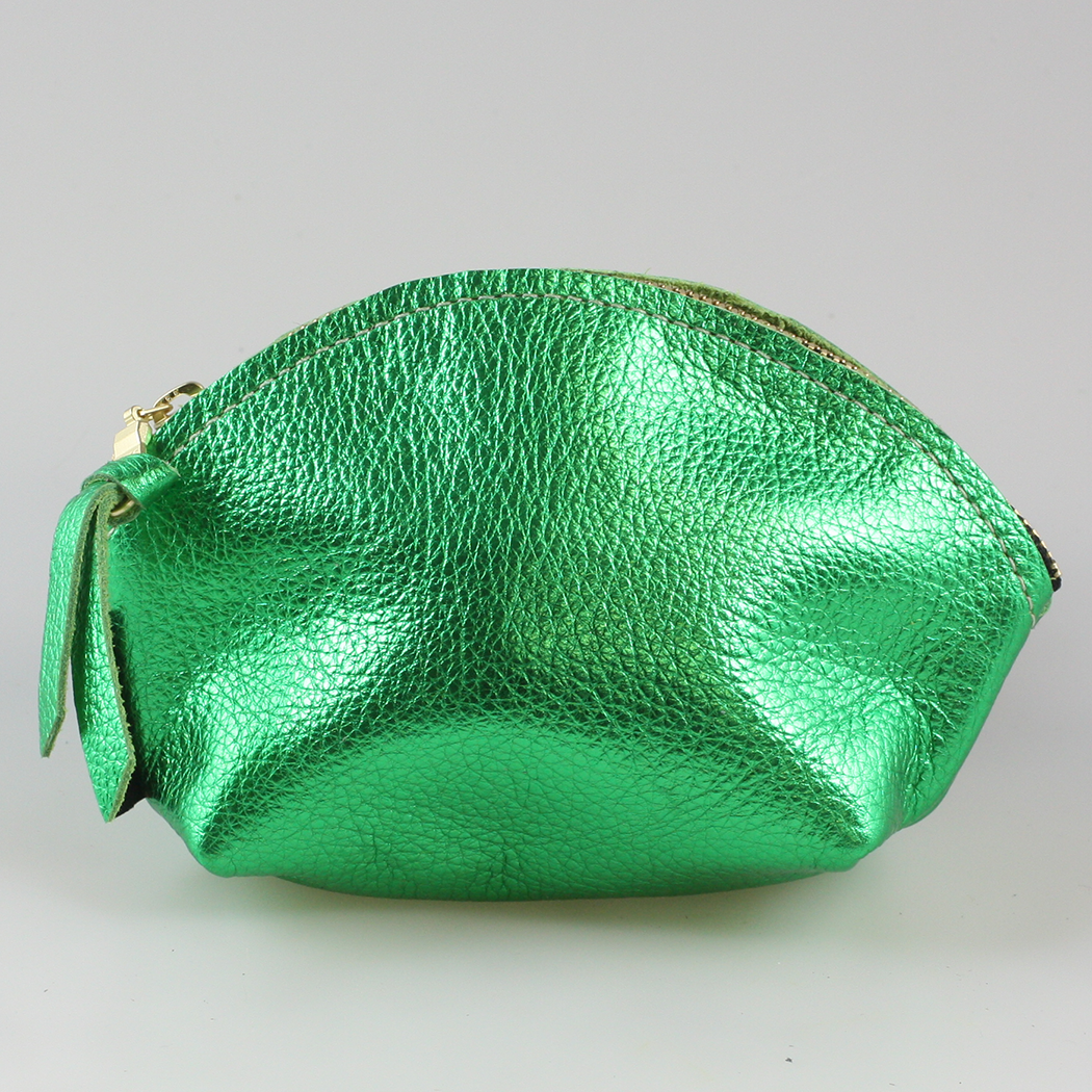 Zina Kao - The Metallic Simon Mini Makeup Clutch: Emerald
