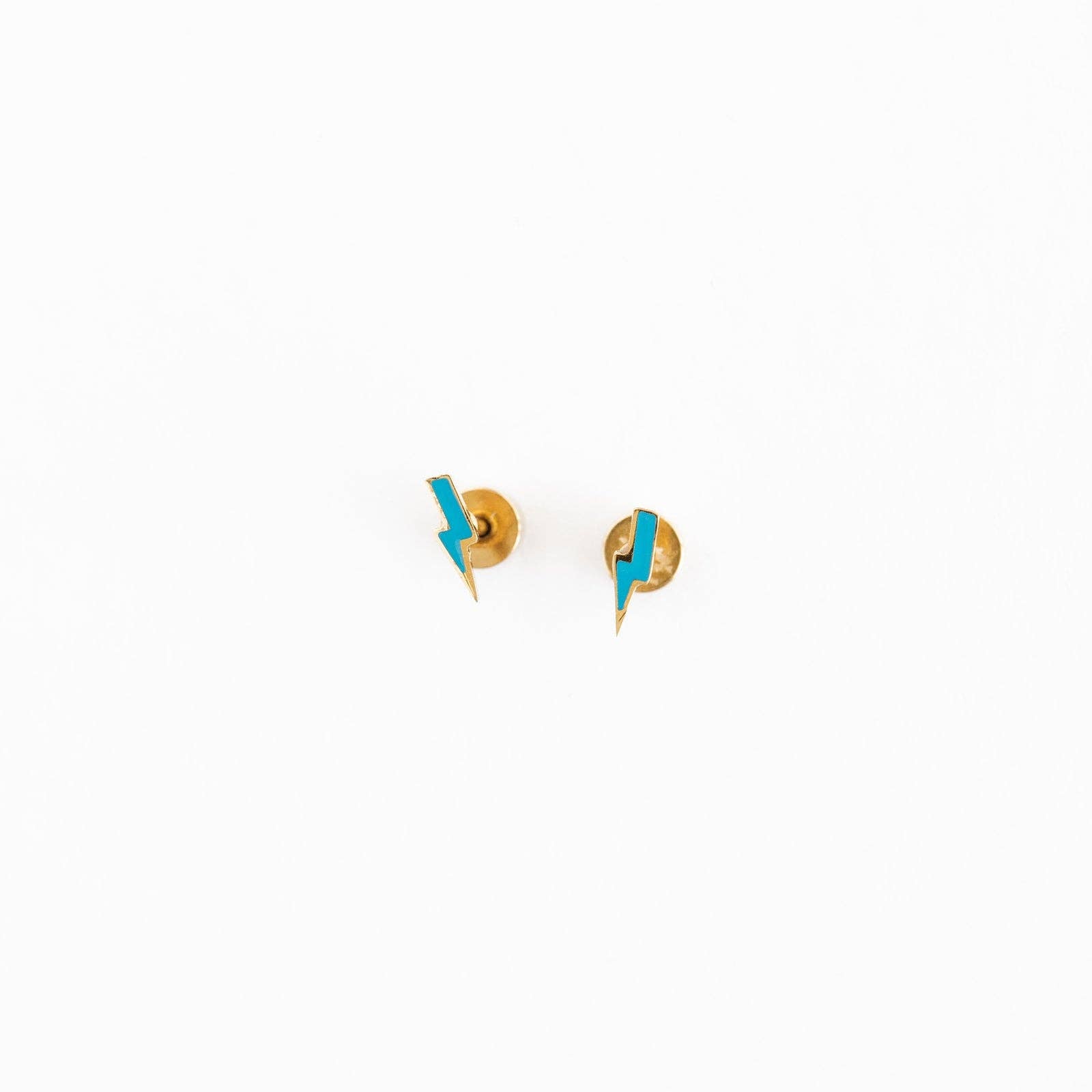Pip Pop Post - Bolt Stud Earrings - Gold