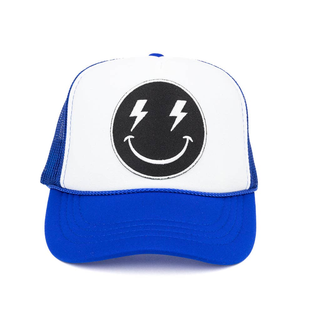 Local Beach Trucker Hat - Bolt Eyes Smiley Face