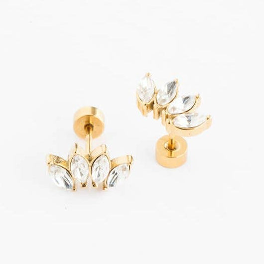 Pip Pop Post - Diamond Crawler Stud Earrings