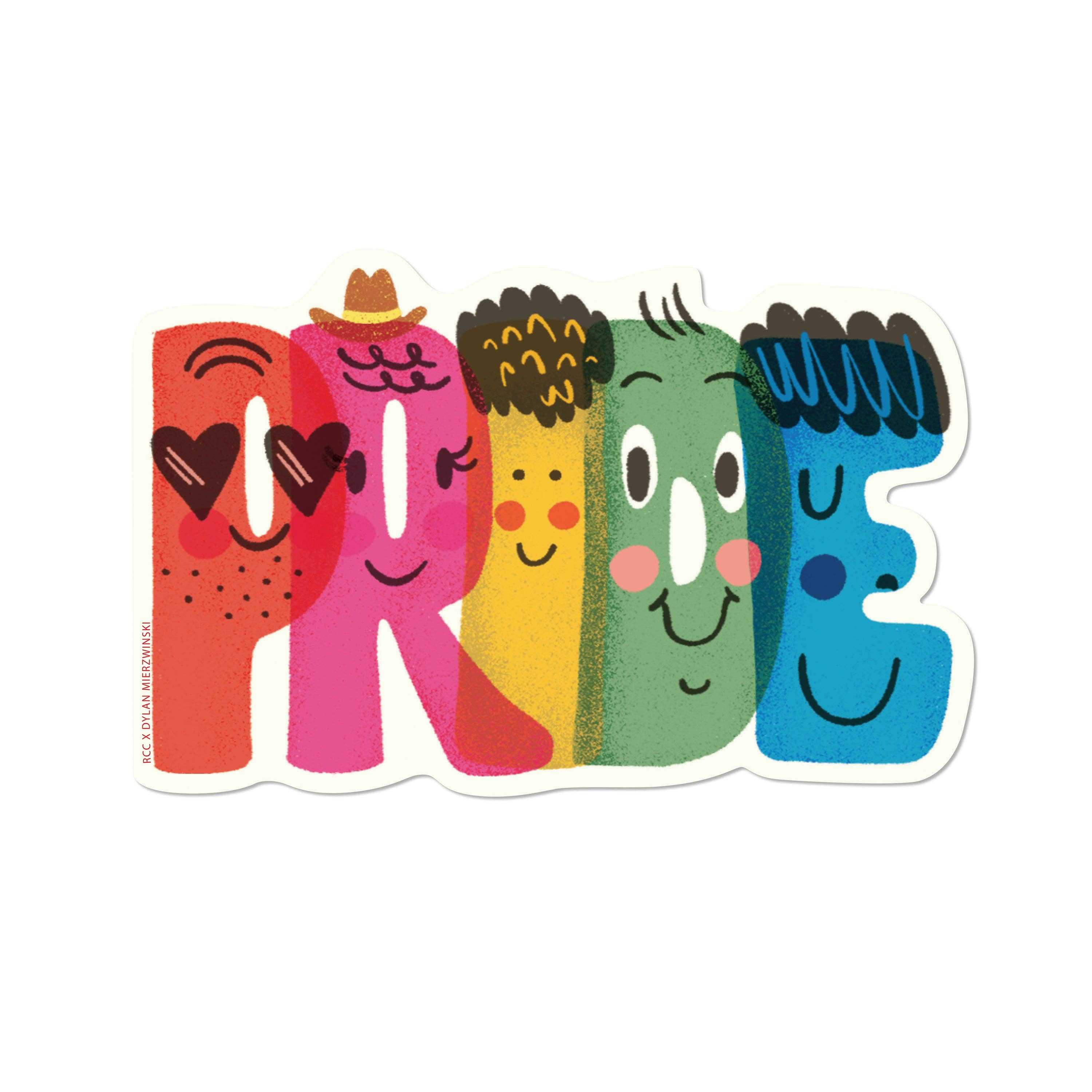 Red Cap Cards - Pride Letters Sticker