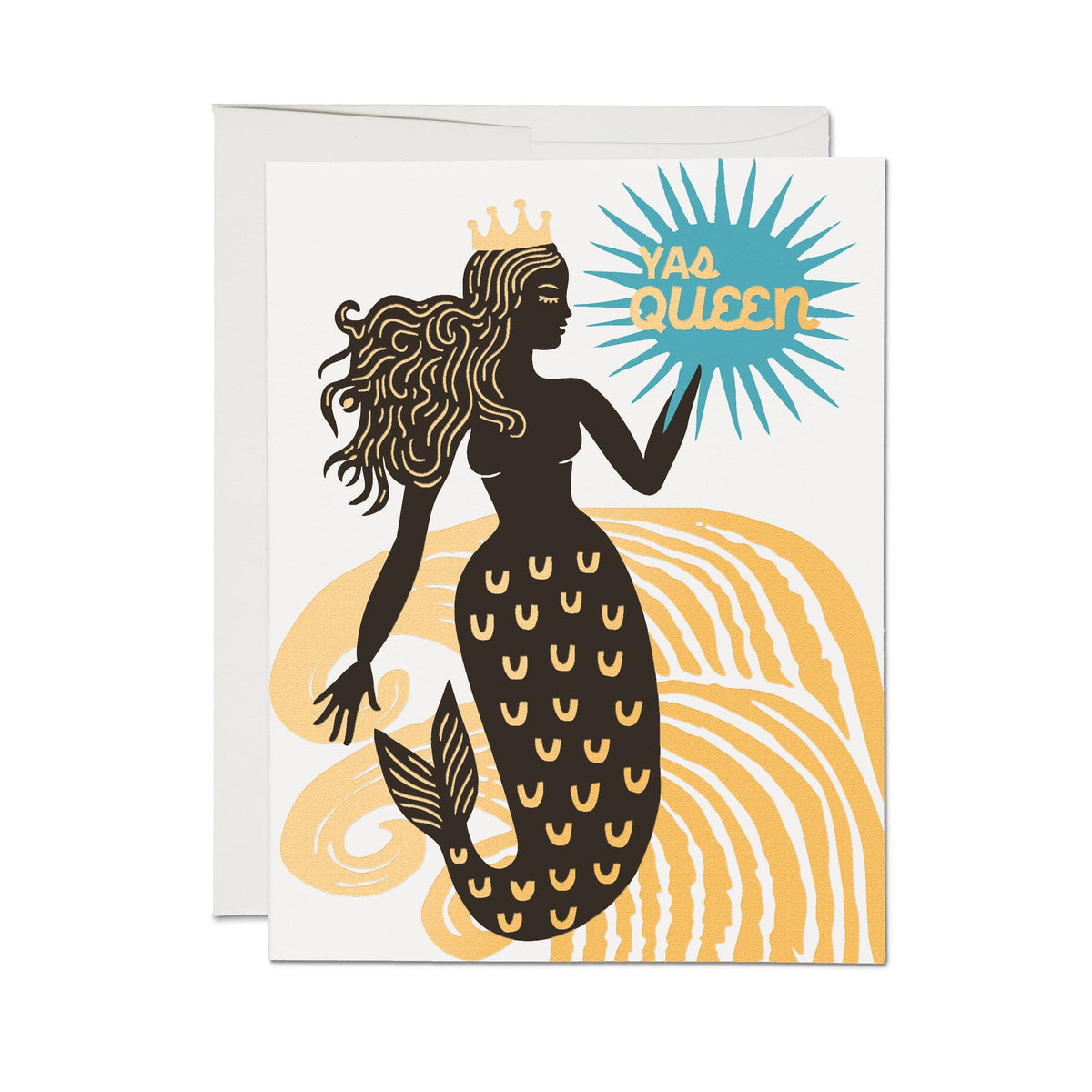 Red Cap Cards Greeting Card - Yas Queen