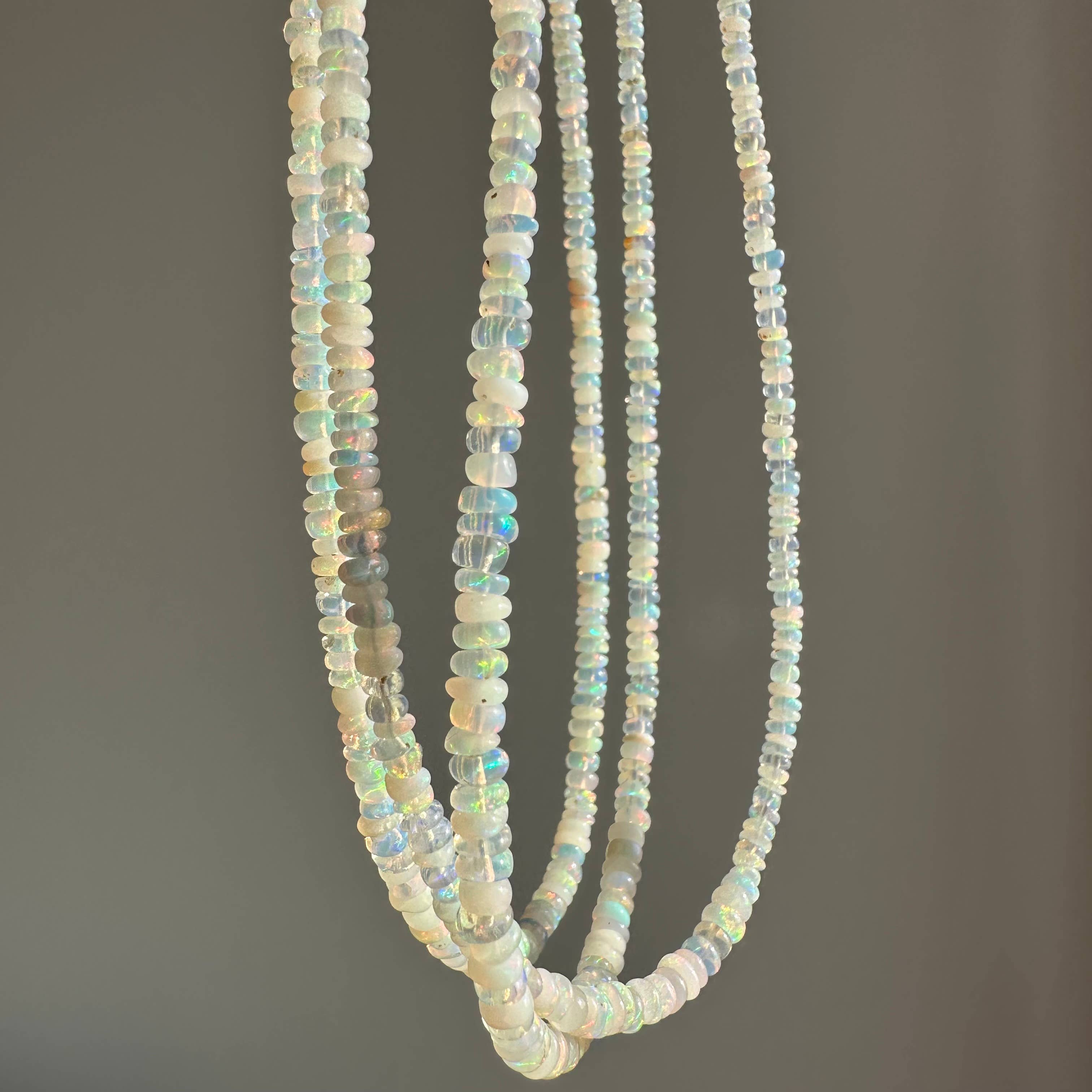 Anokhi Green Handmade Gemstone Necklace - Summer White Opal