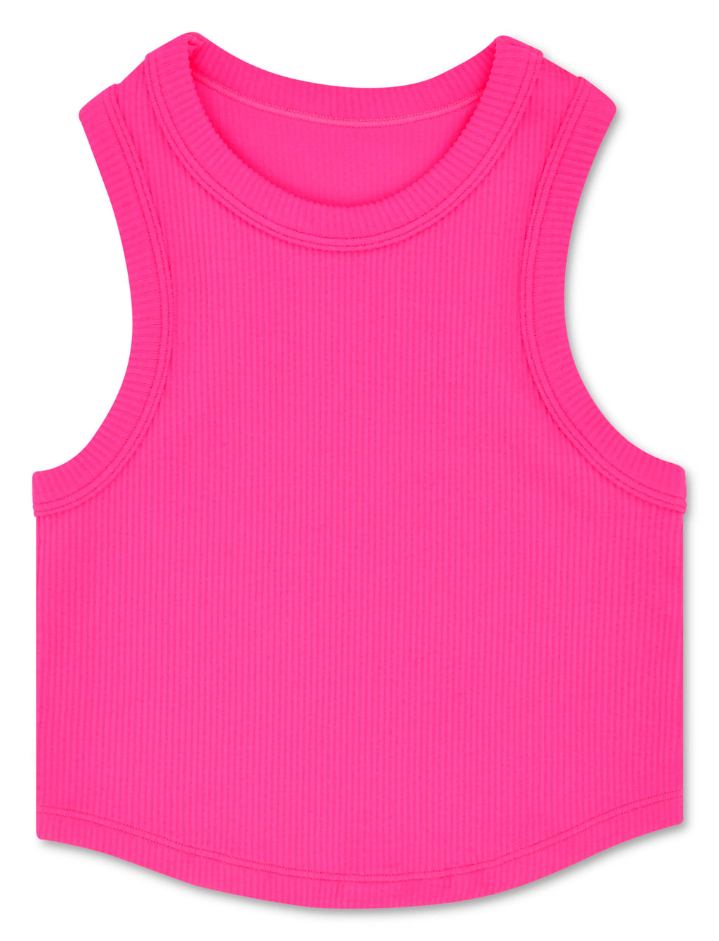 Iscream - Cropped Racer Back Top - Hot Pink
