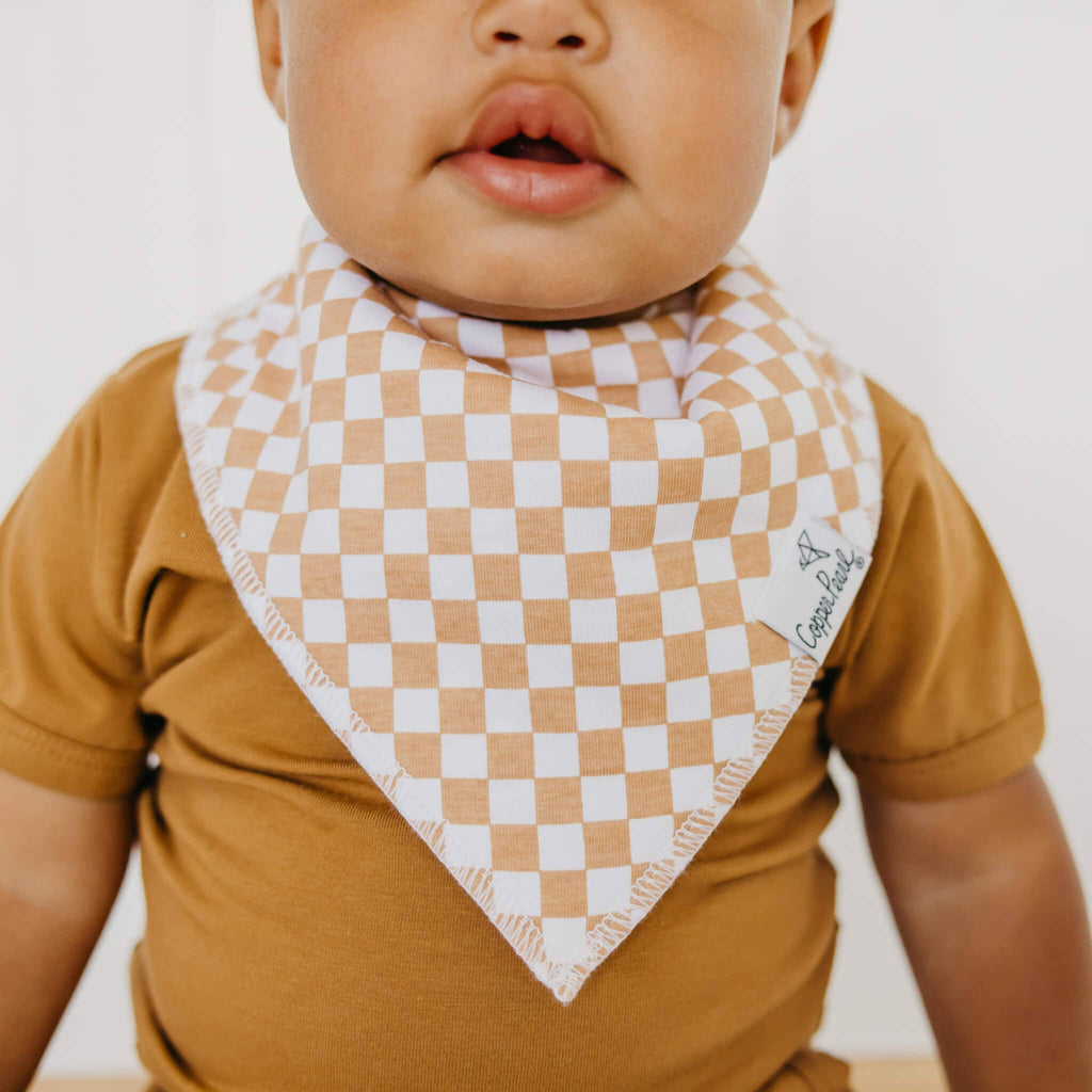 Copper Pearl Baby Bandana Bibs - Vance (Set of 4)