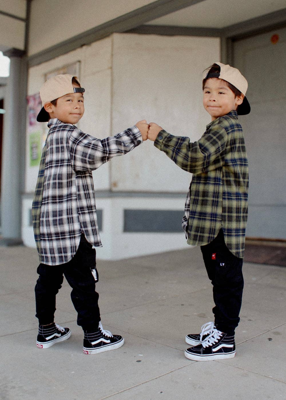 Little Trouble - Two-Tone Flannel Black/Green