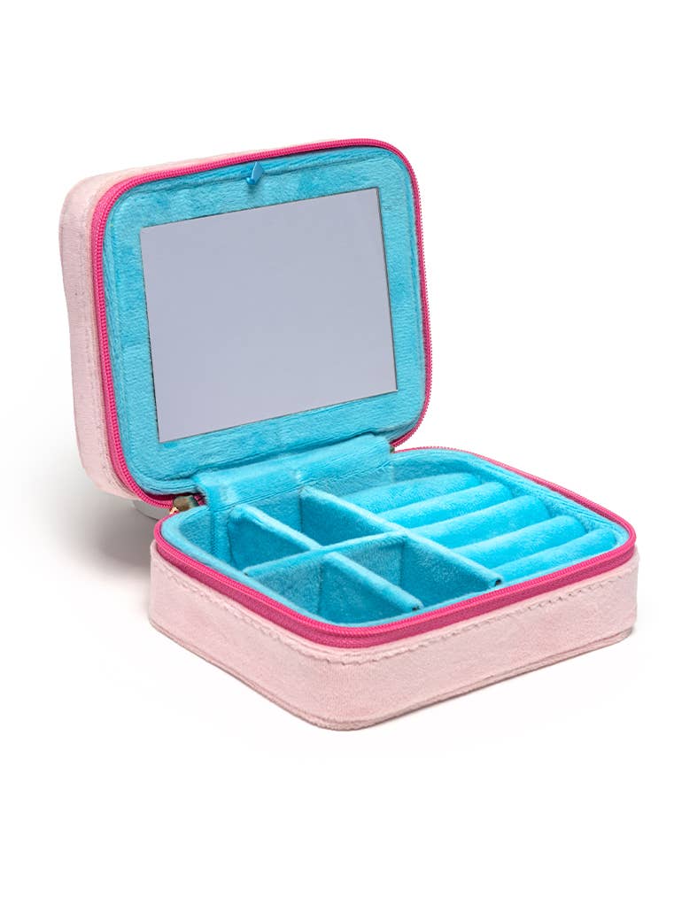 Living Royal Velvet Jewelry Zip Case - Pink Florals