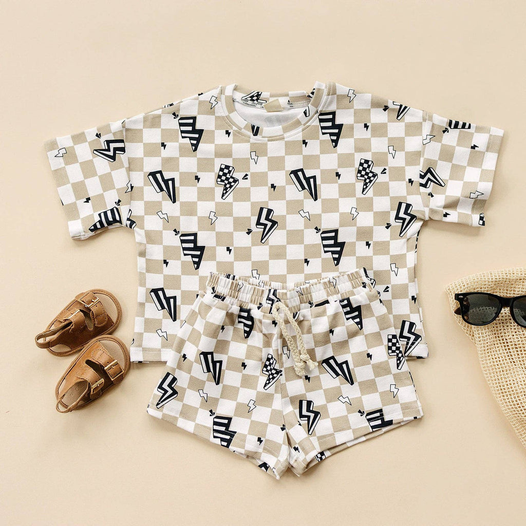 Lucky Panda Kids Shorts Set - Summer Bolts
