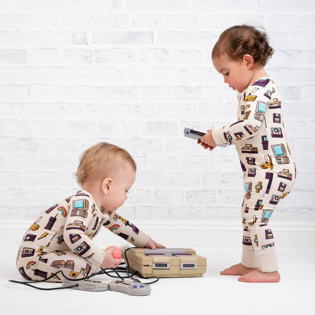 Jammie Session Bamboo Romper - 90's Retro