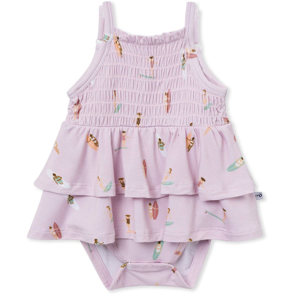 ava + oliver Ruffle Romper - Surfer Girls
