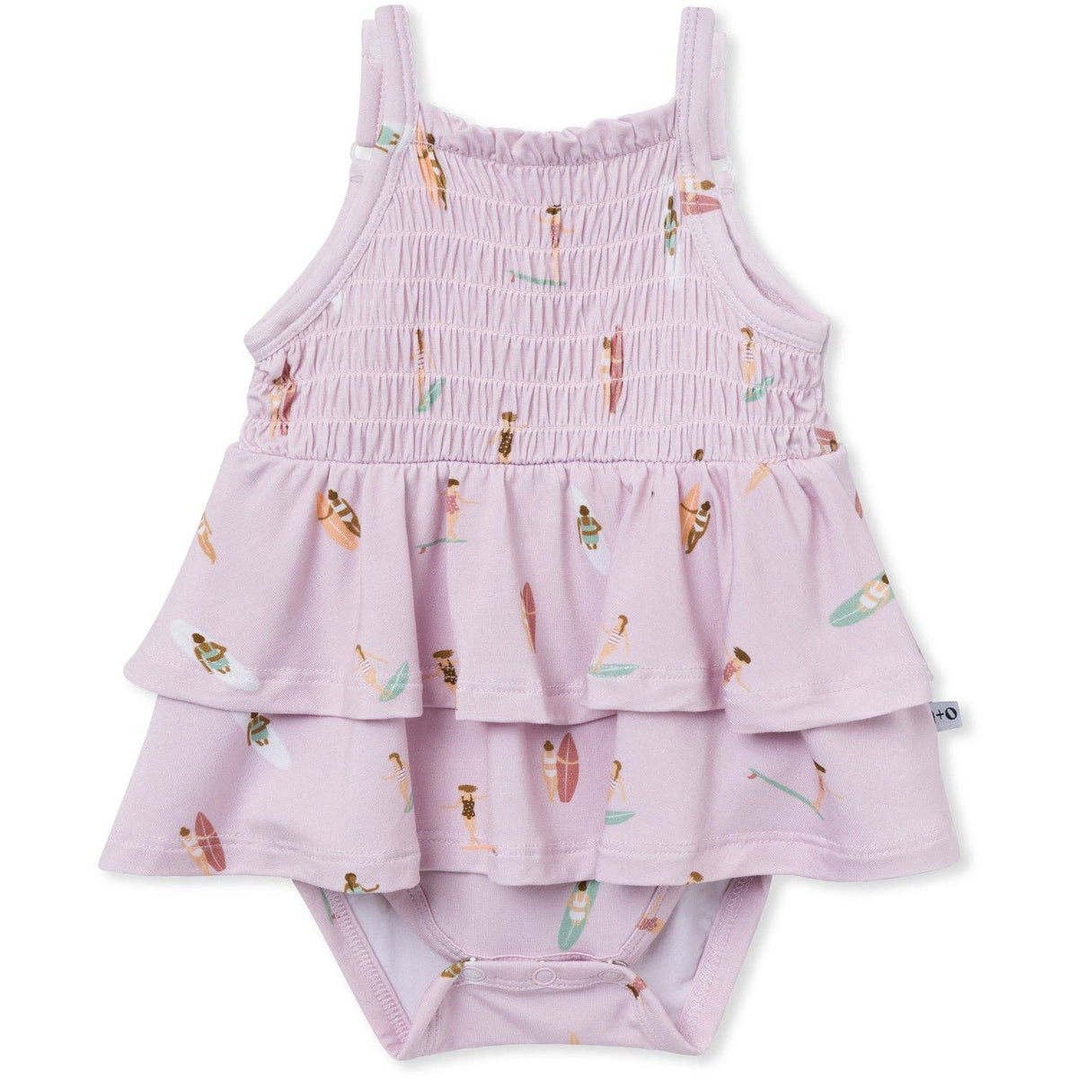 ava + oliver Ruffle Romper - Surfer Girls