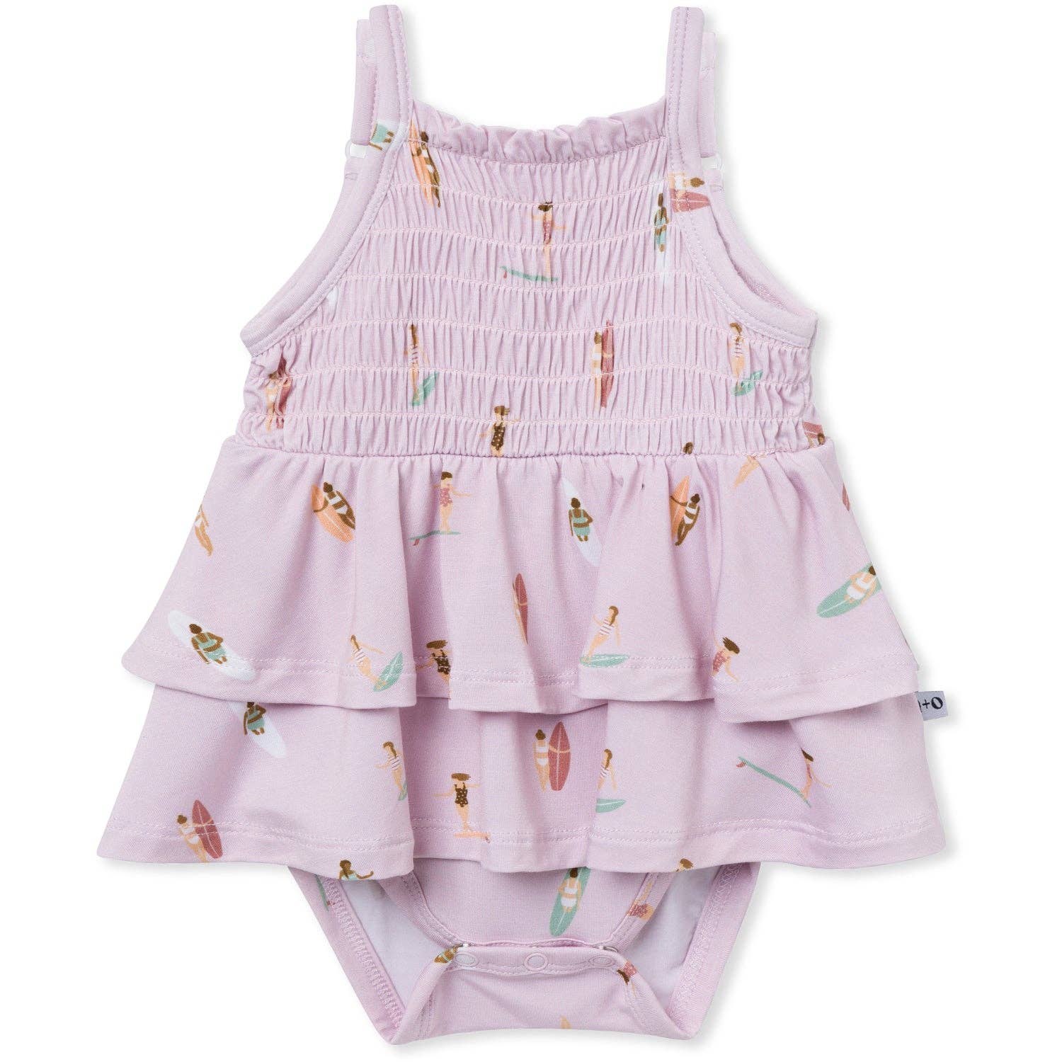 ava + oliver Ruffle Romper - Surfer Girls