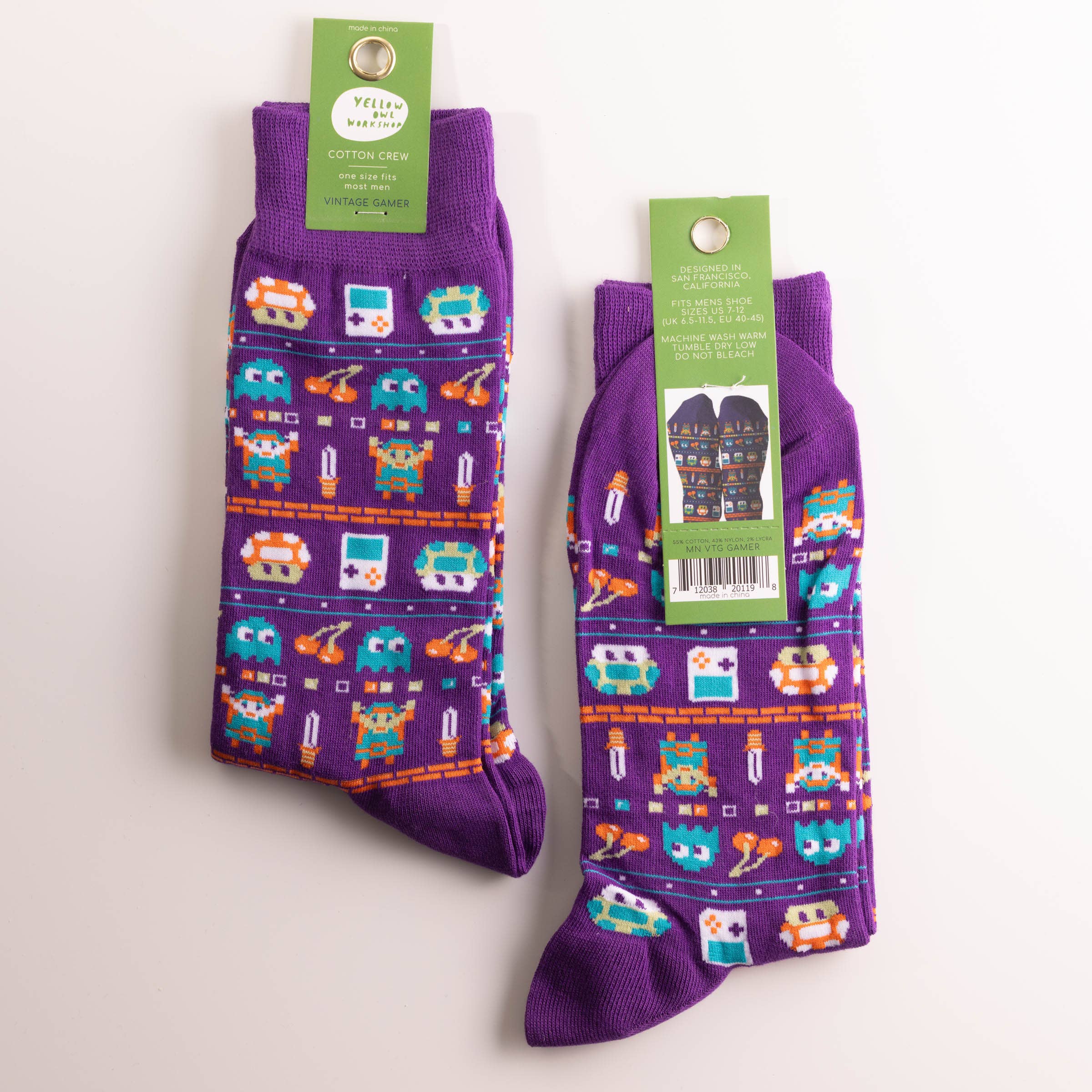 Yellow Owl Workshop Crew Socks - Vintage Gamer