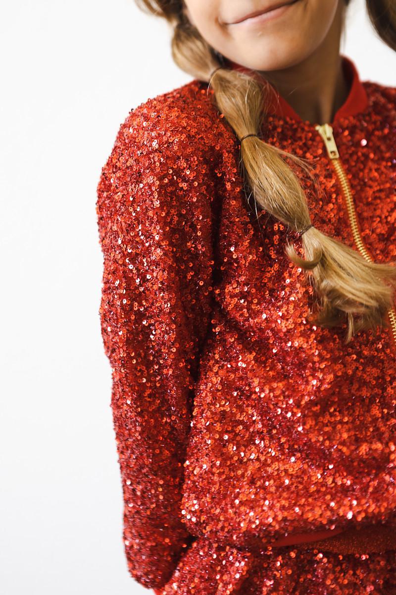 Mila & Rose Sequin Jacket - Red