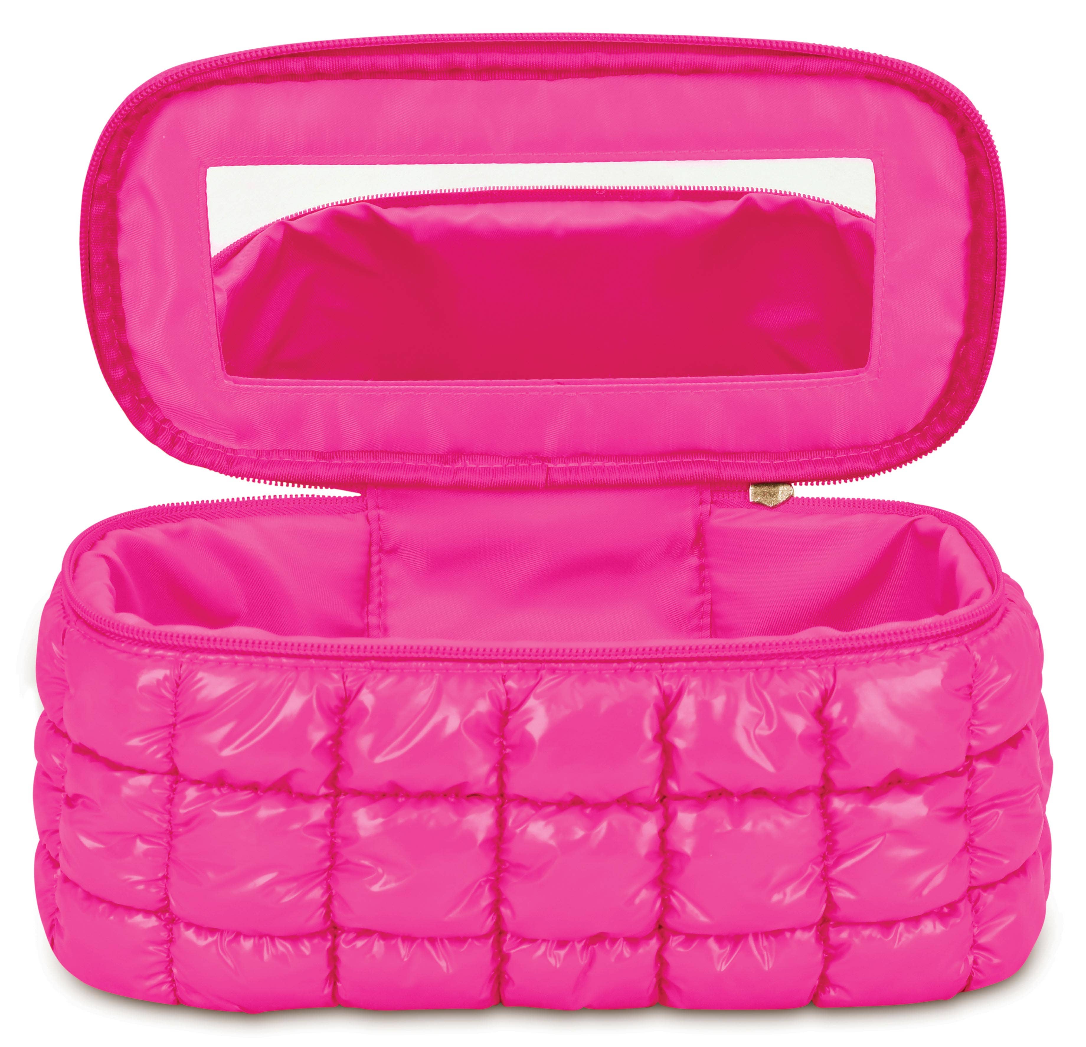 Iscream - Hot Pink Shiny Puffer Cosmetic Case