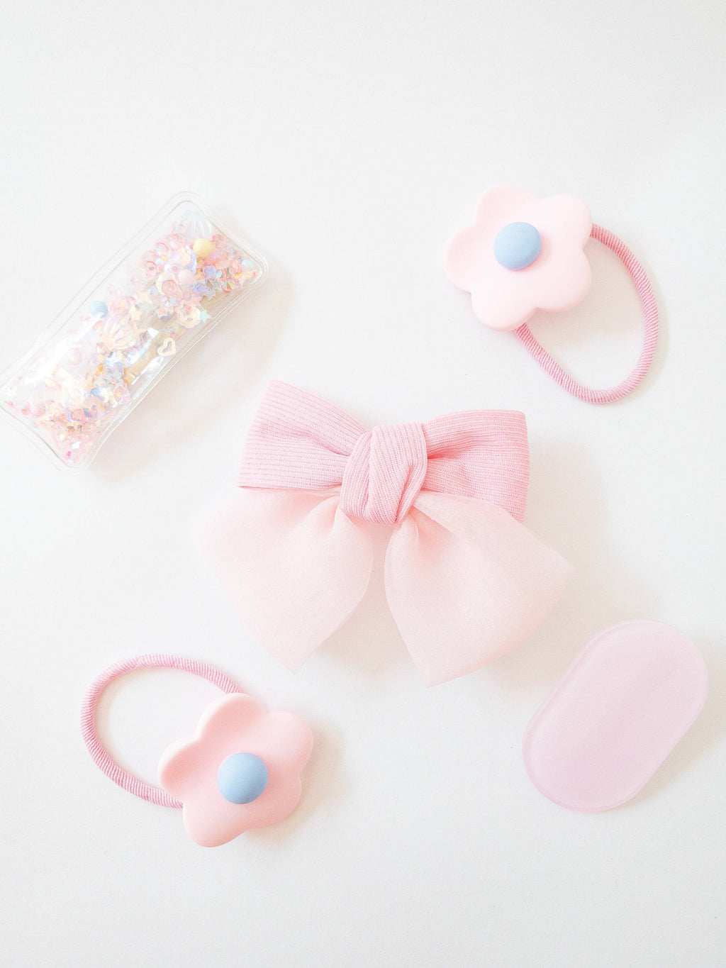 Eggy Cakes - Shay Bow and Confetti 5 Piece Hair Clip Set