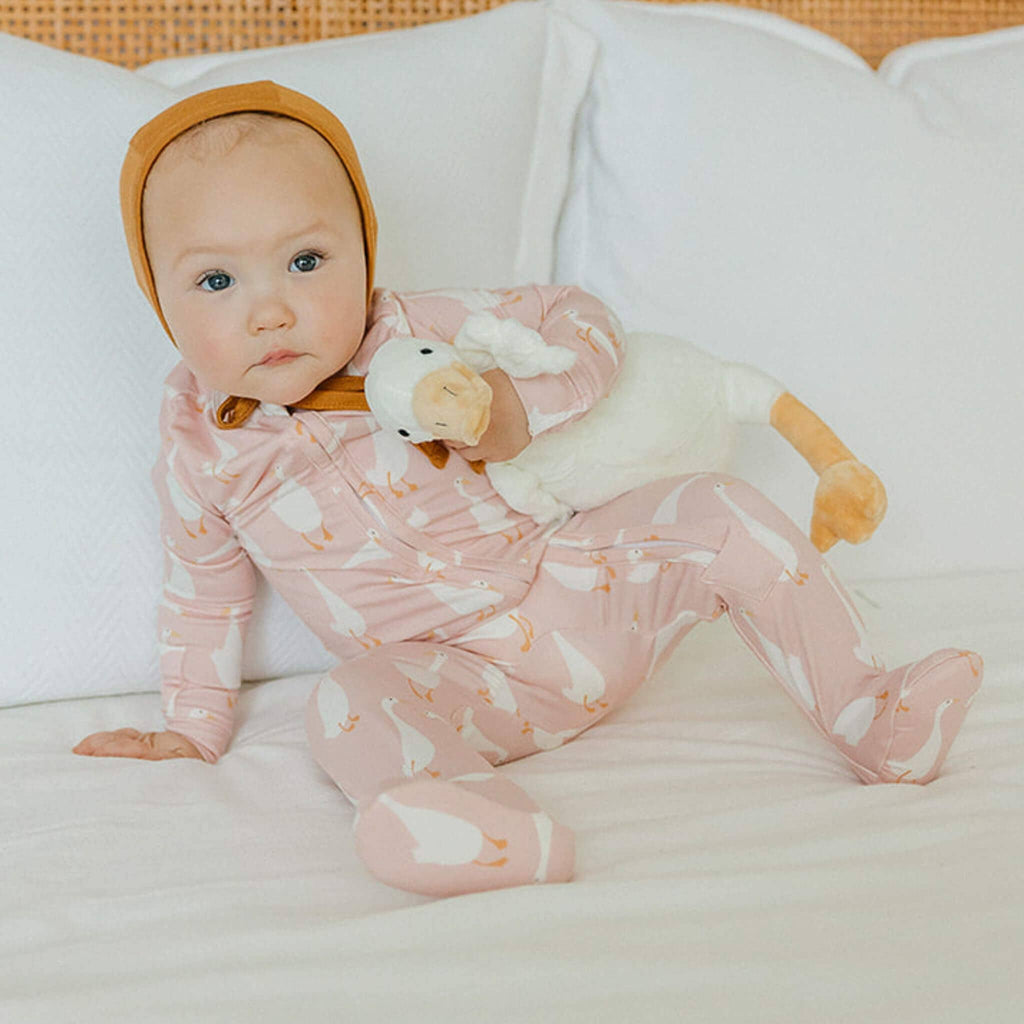 Copper Pearl - Zip-Up Footie Pajama - Goosie