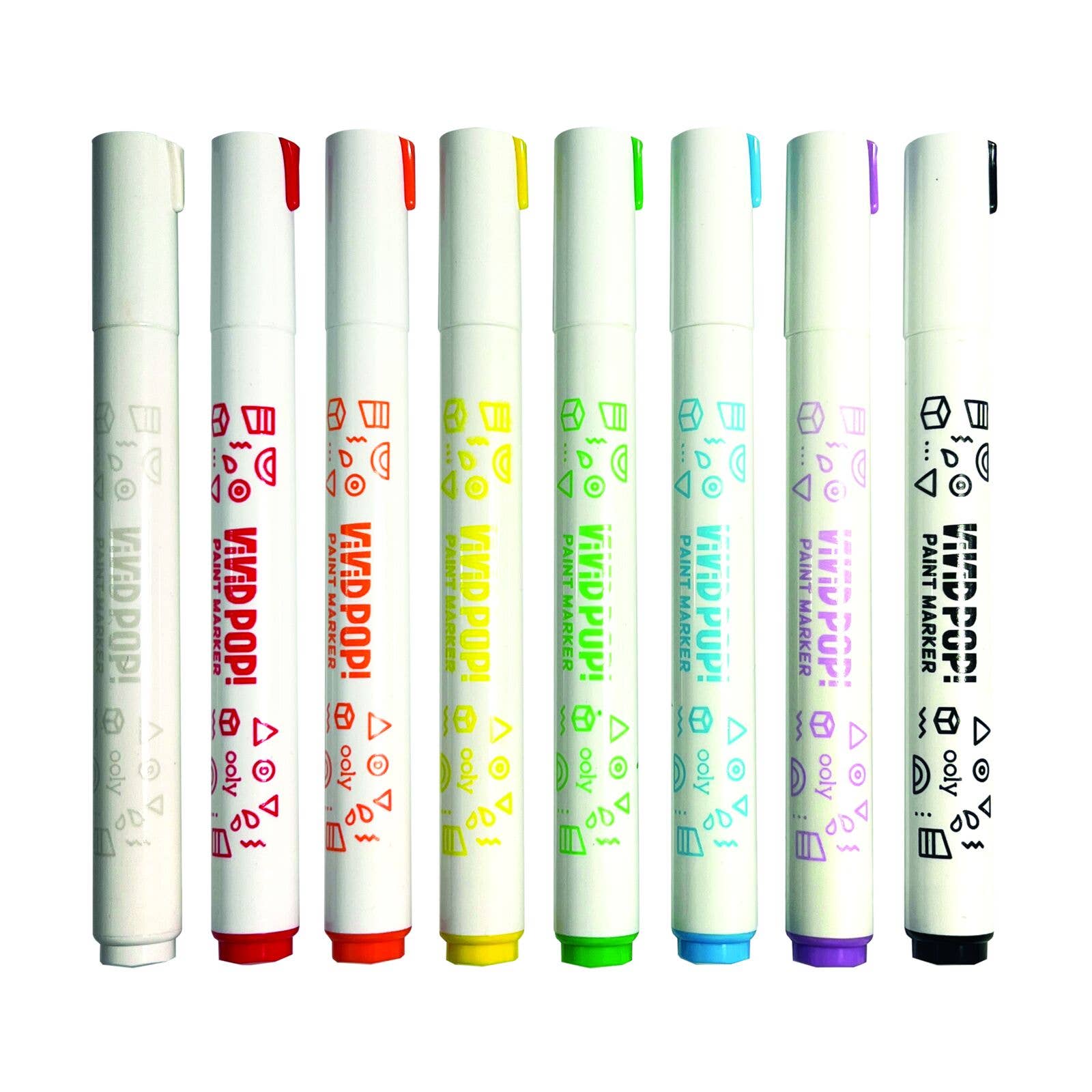 OOLY - Vivid Pop! Opaque Water-Based Paint Markers - Classic