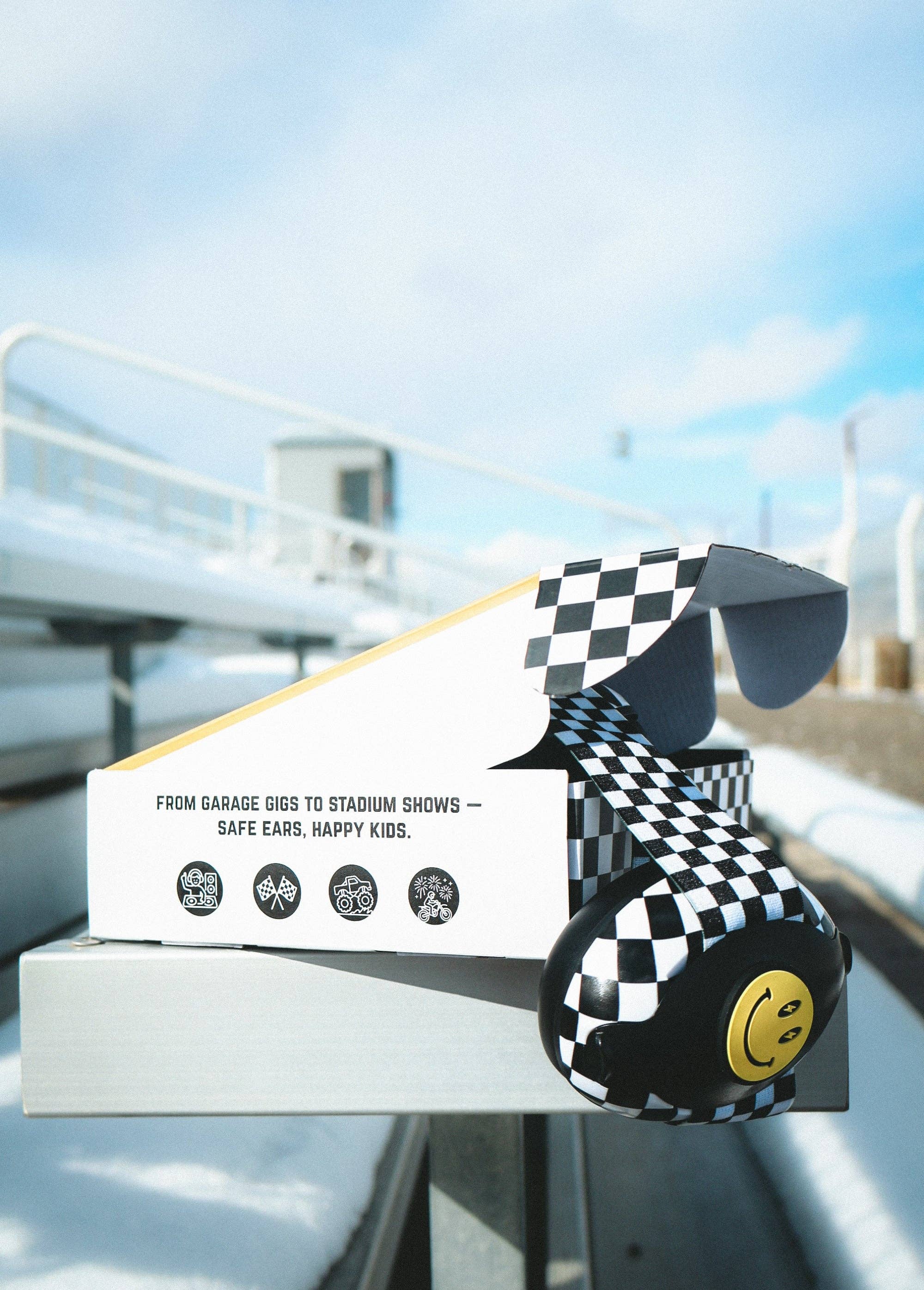 Little Trouble - 2-in-1 Baby/Toddler Hearing Protection - Checker