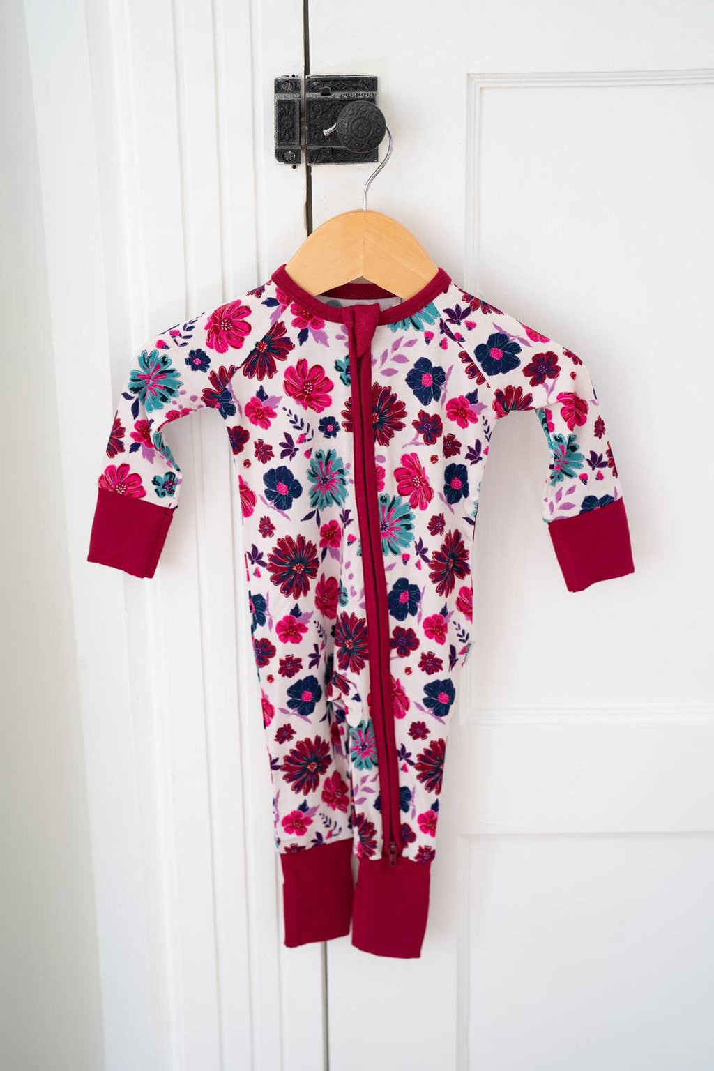 Boosh Baby Bamboo Convertible Romper - Wild Berry Floral