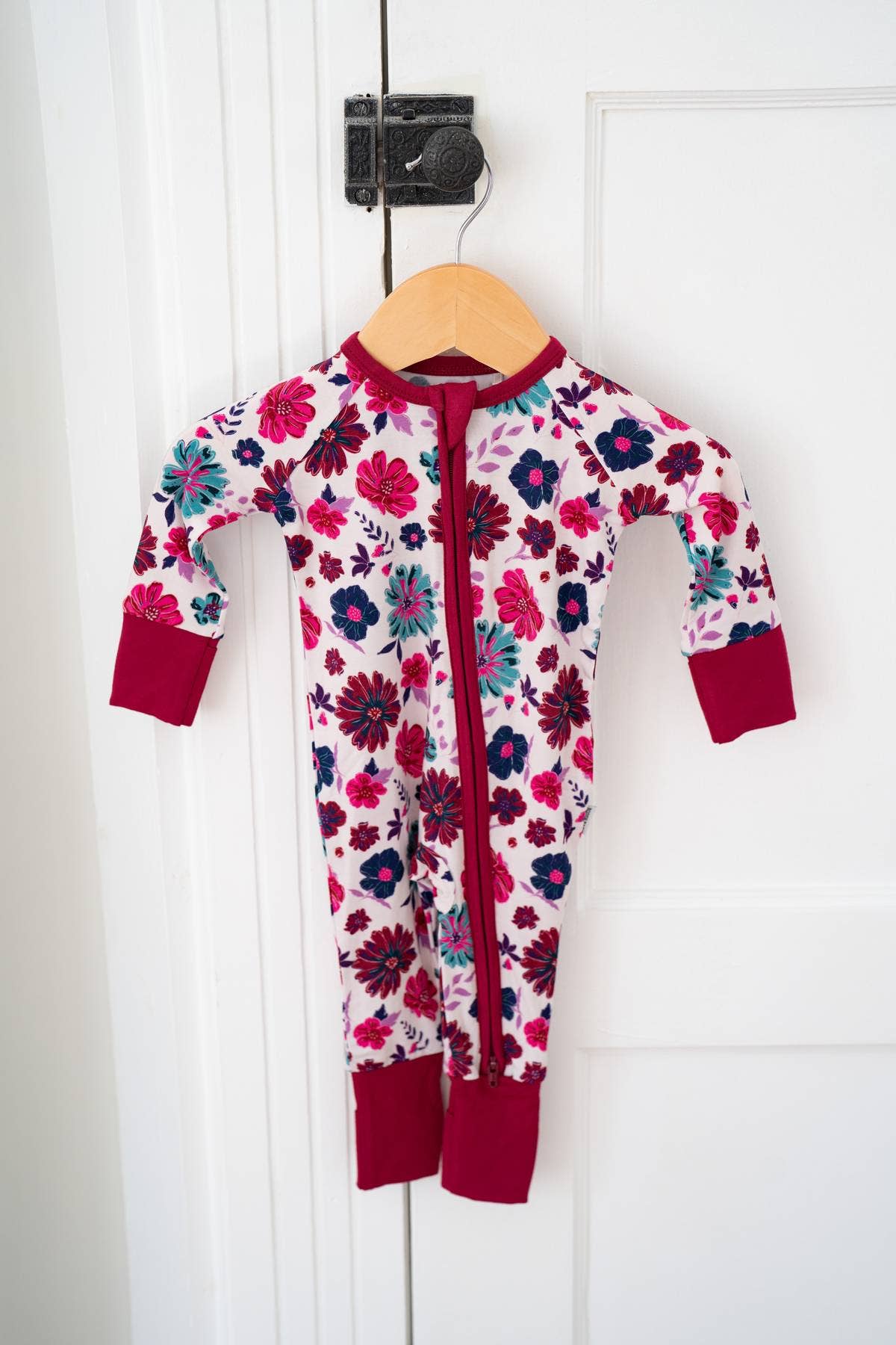 Boosh Baby Bamboo Convertible Romper - Wild Berry Floral