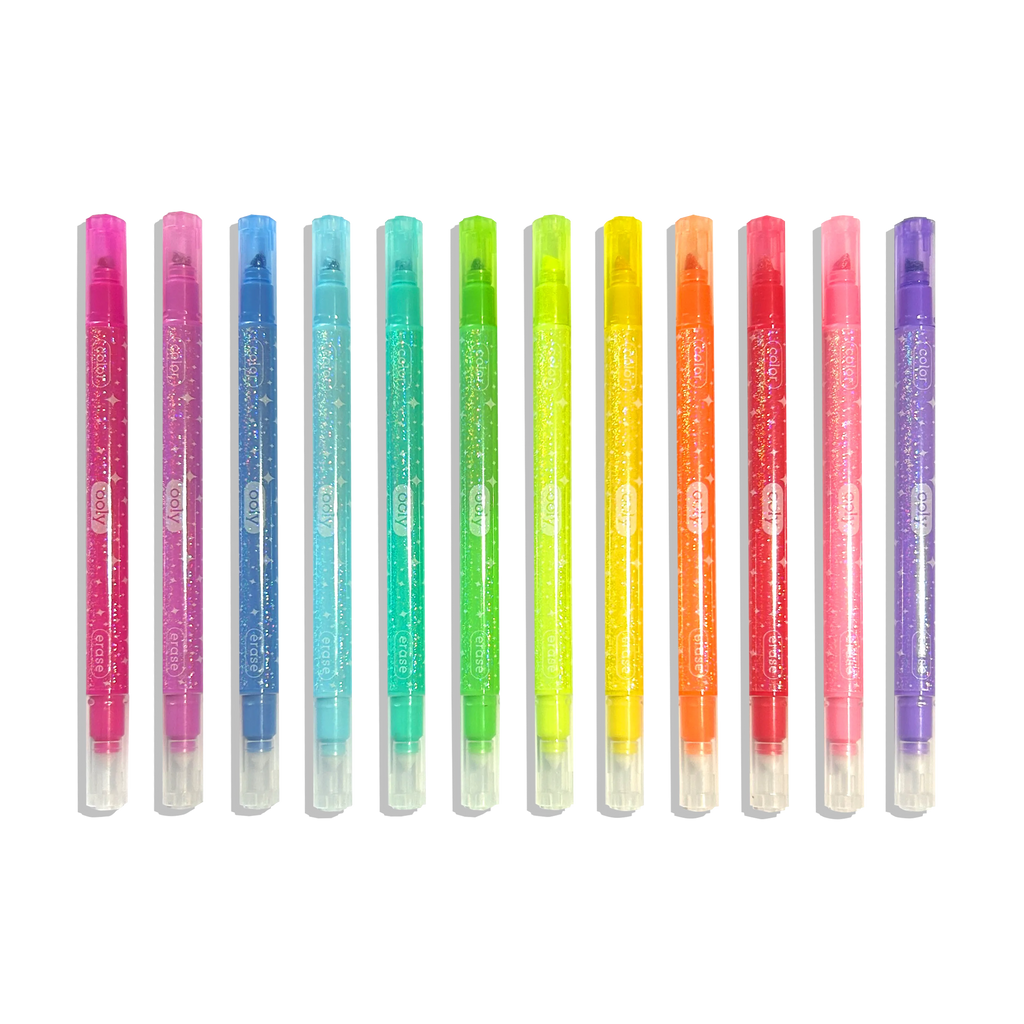 OOLY - Make no Mistake!: Glittery Erasable Markers
