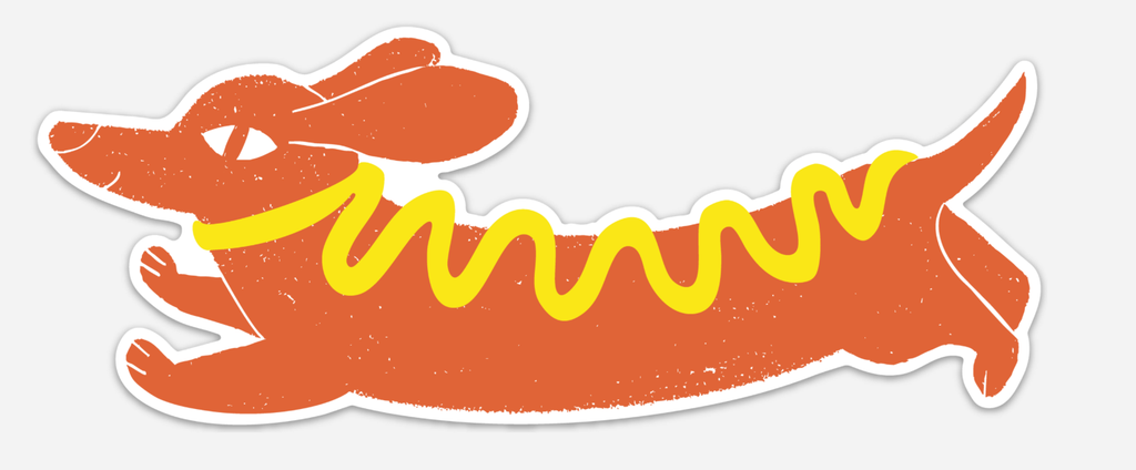 Pier Six Press - Hotdog Dog XL Vinyl Sticker