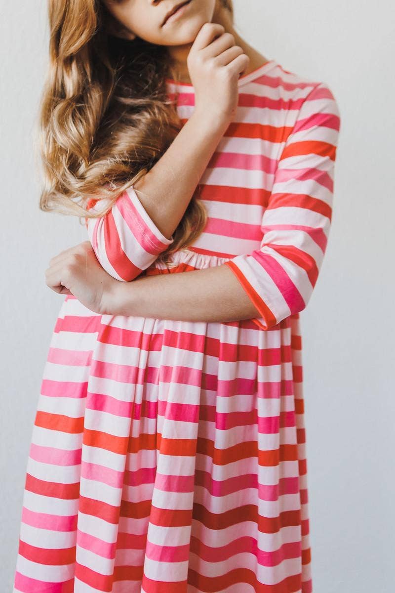 Mila & Rose 3/4 Sleeve Pocket Twirl Dress - All You Need is Love