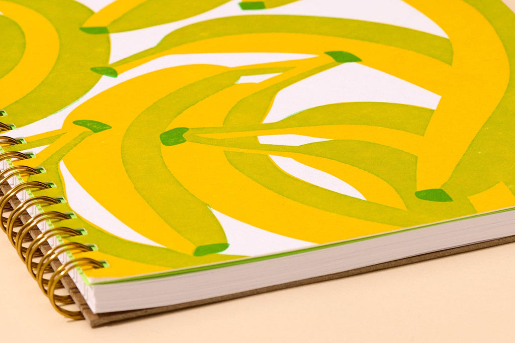 And Here We Are Spiral Notebook - Banana