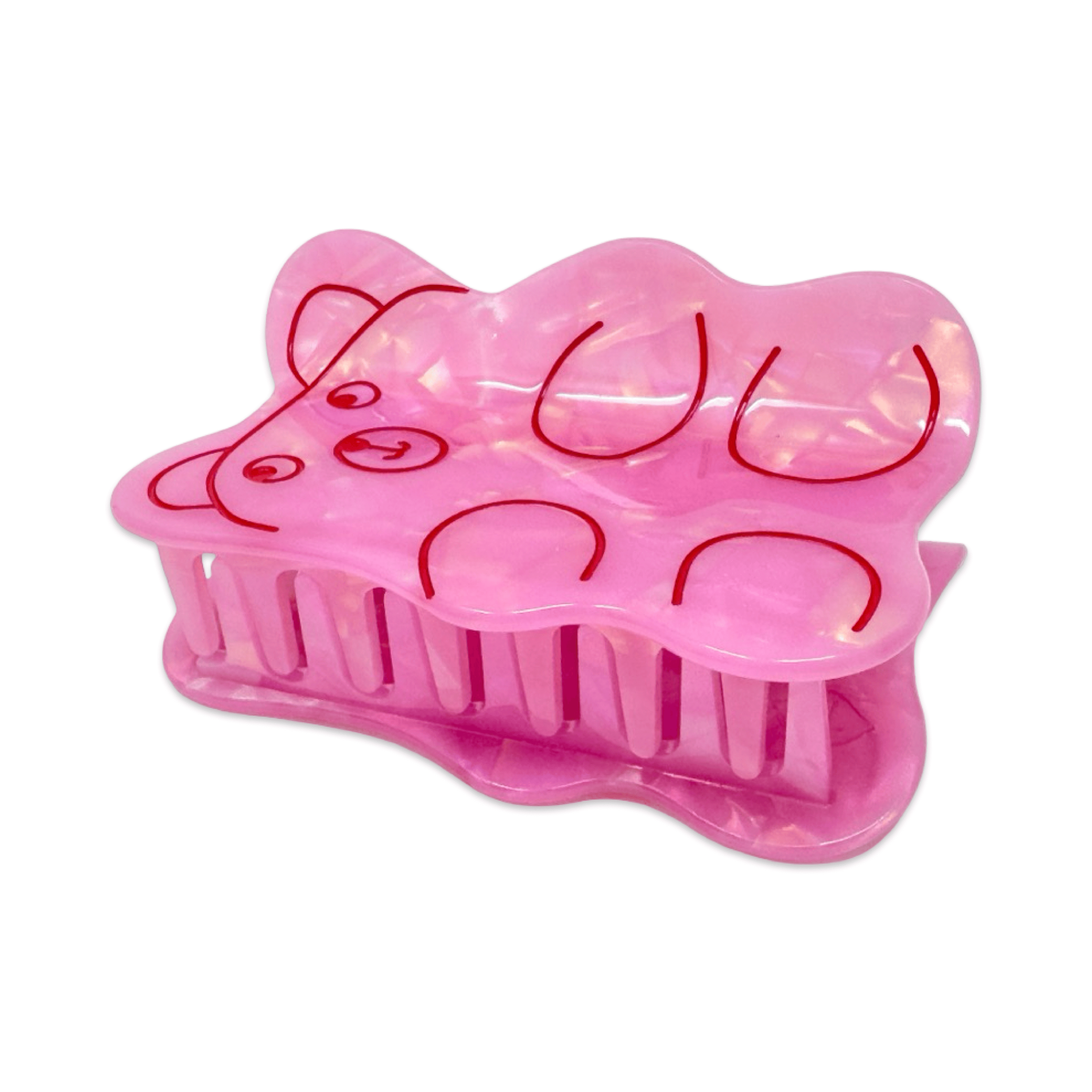 Jenny Lemons Hair Claw Clip - Pink Gummy Bear (Large)