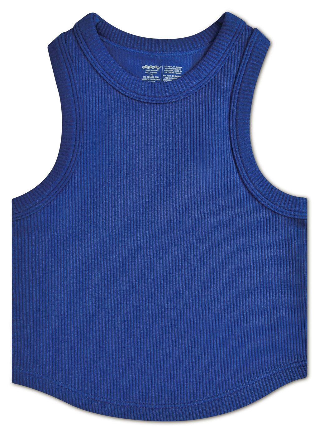 Iscream - Ribbed Cropped Racer Back Top - Midnight