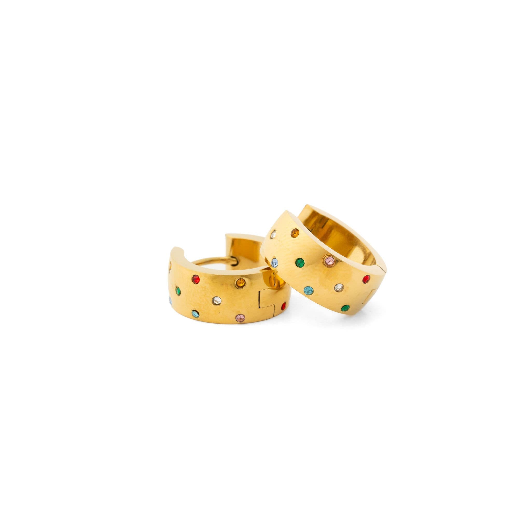 Pip Pop Post - Confetti Bold Hoop Earrings - Diamond