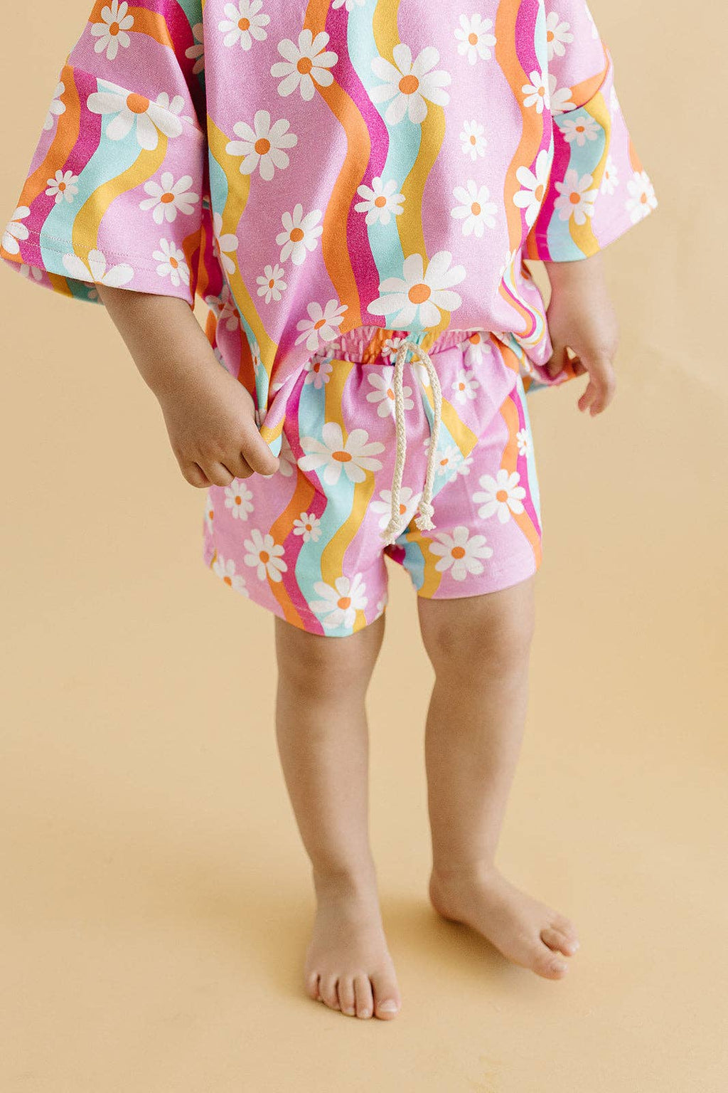 Lucky Panda Kids Shorts Set - Groovy Daisy