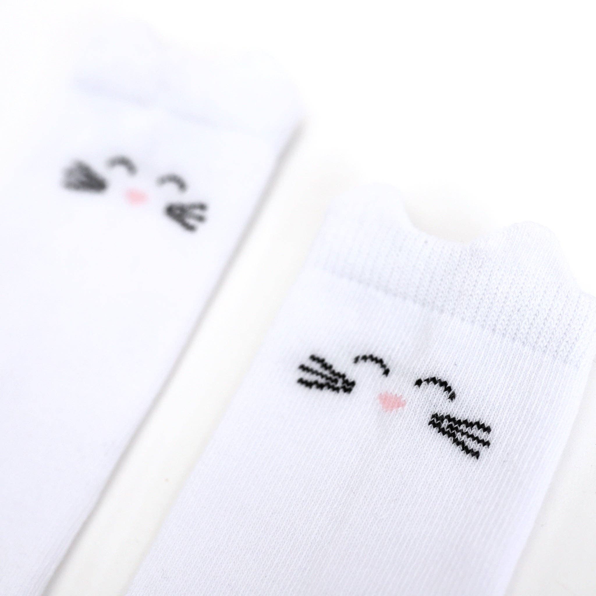 Little Stocking Co. Knee High Socks - White Cat