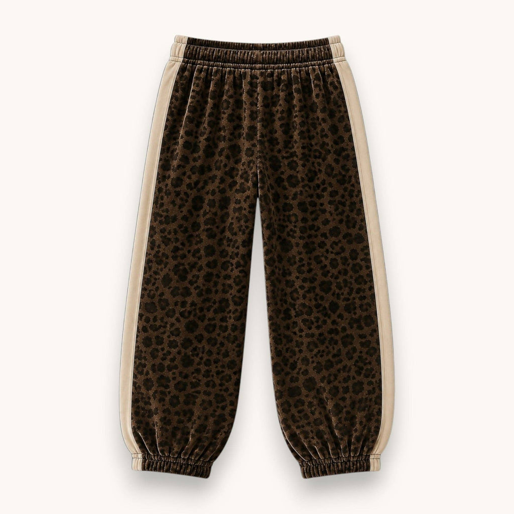 Best Day Ever Kids - Leopard Velvet Sweat Pant