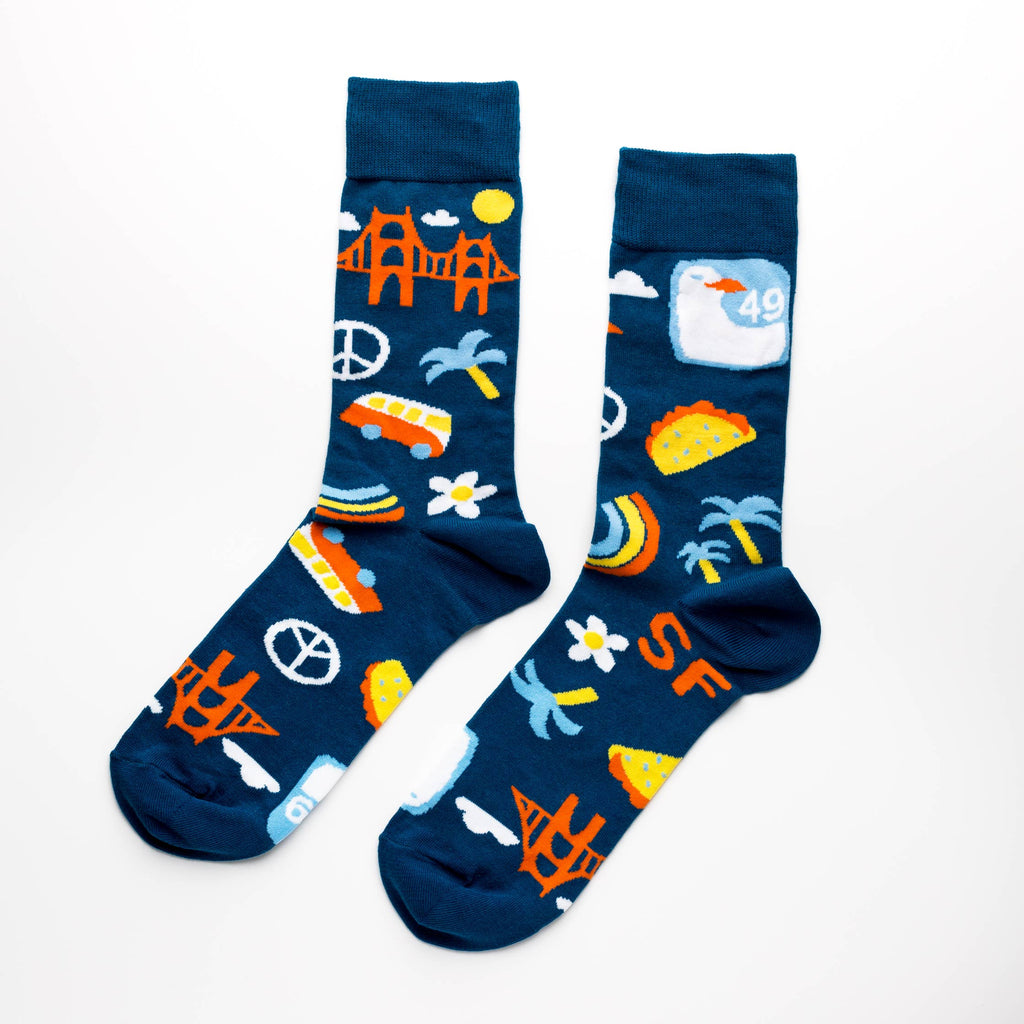 Yellow Owl Workshop Crew Socks - San Francisco