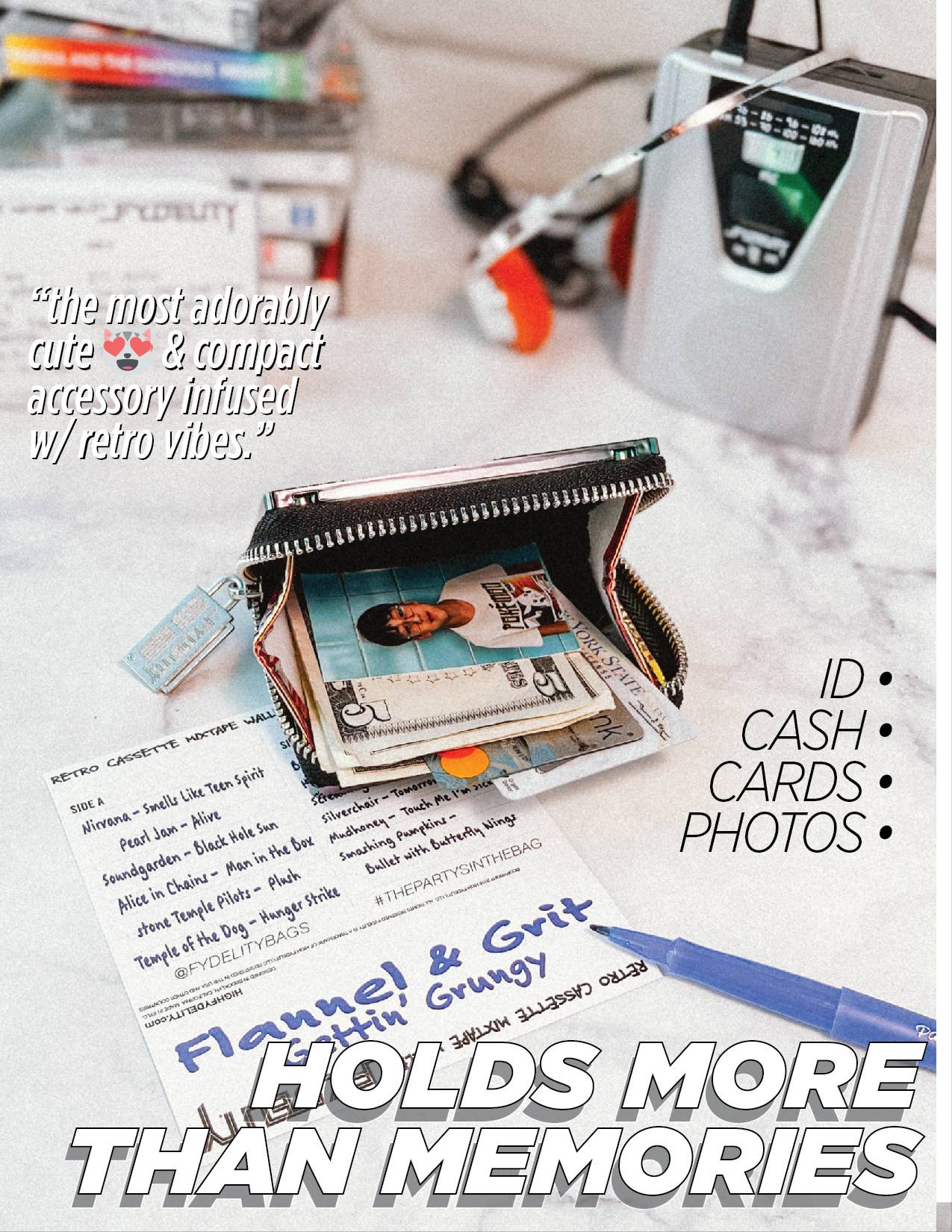 Fydelity - Retro Cassette Wallet (Black)